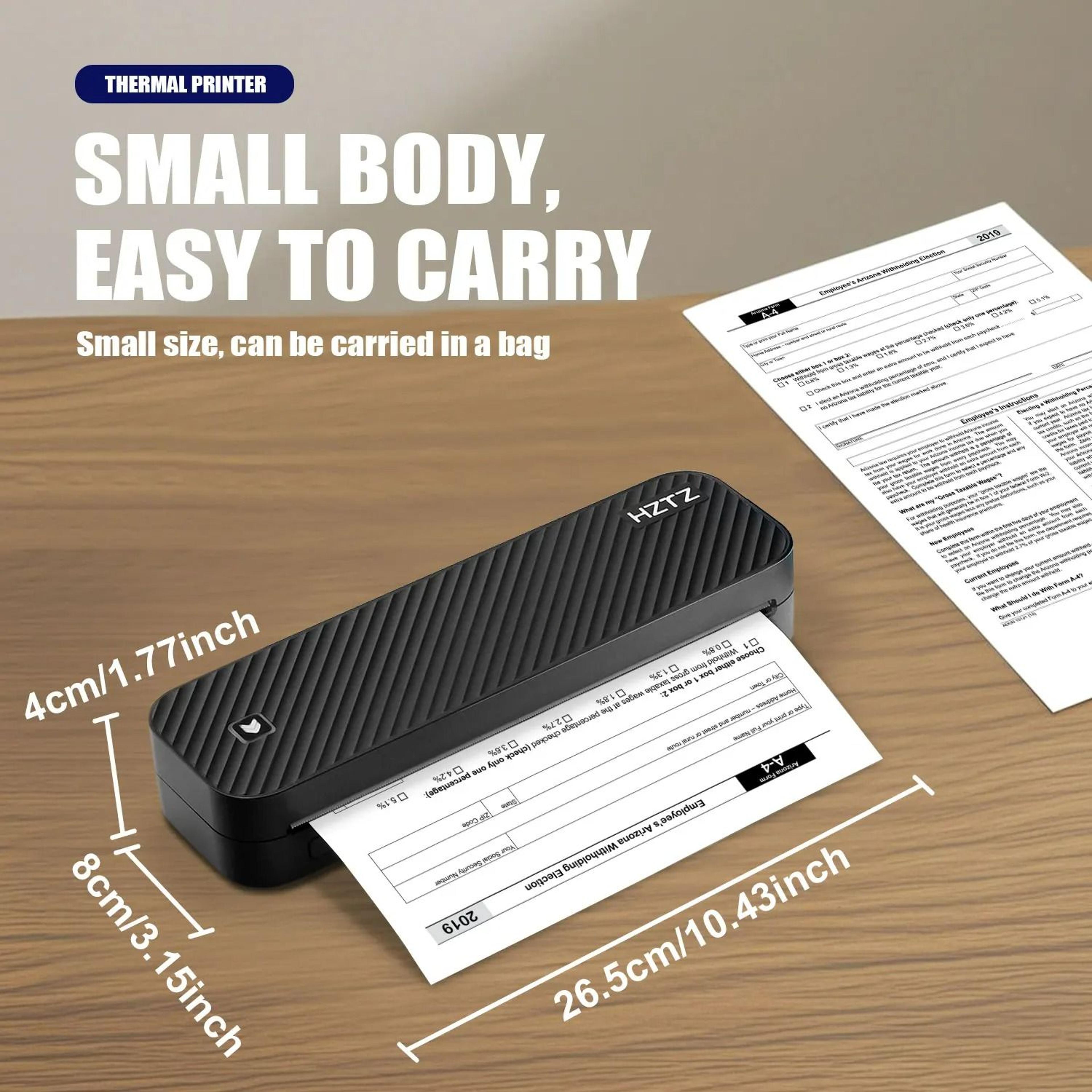 Inkless Portable A4 Thermal Printer For Home Office  School 2
