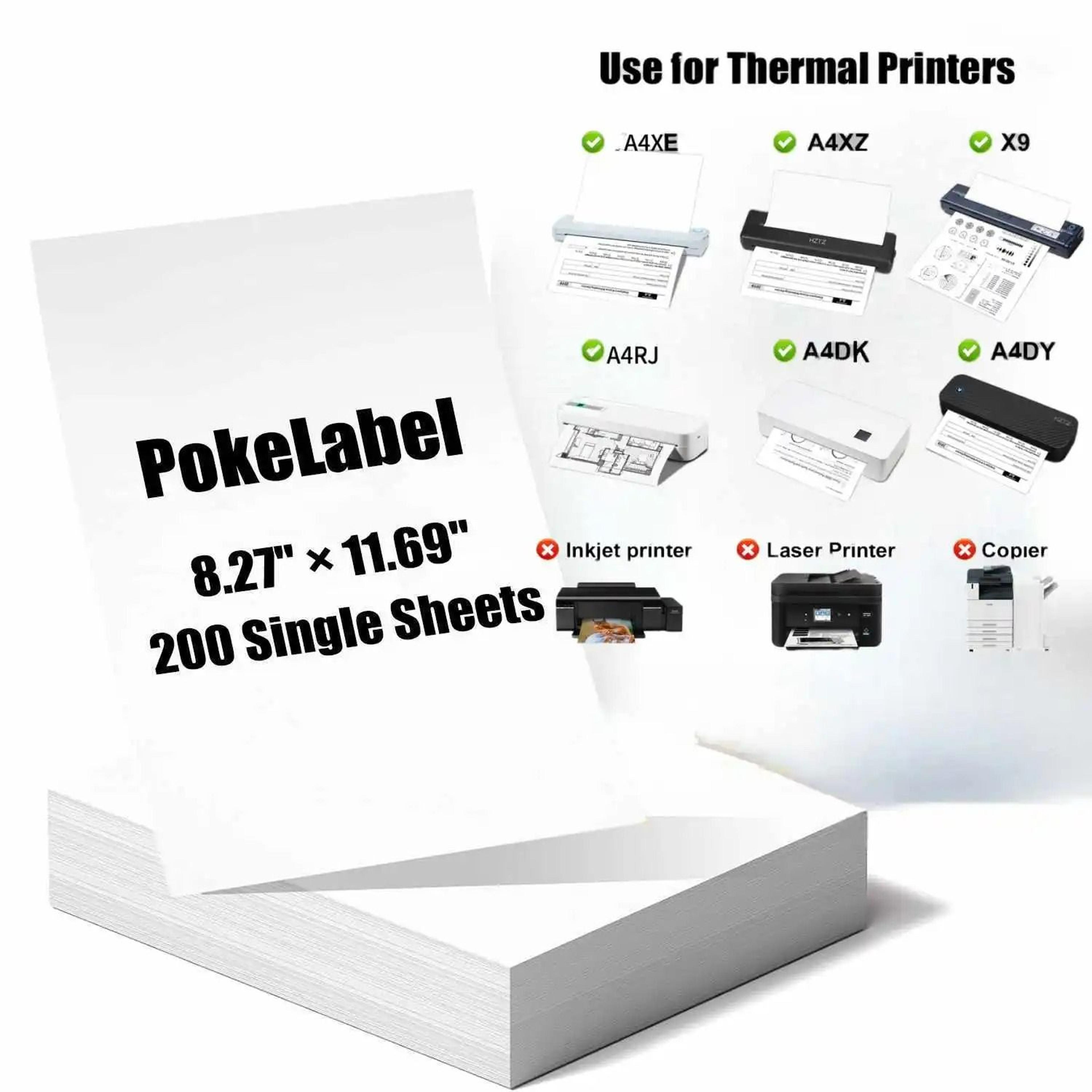 a4 direct thermal printing paper sheets (200 sheets)