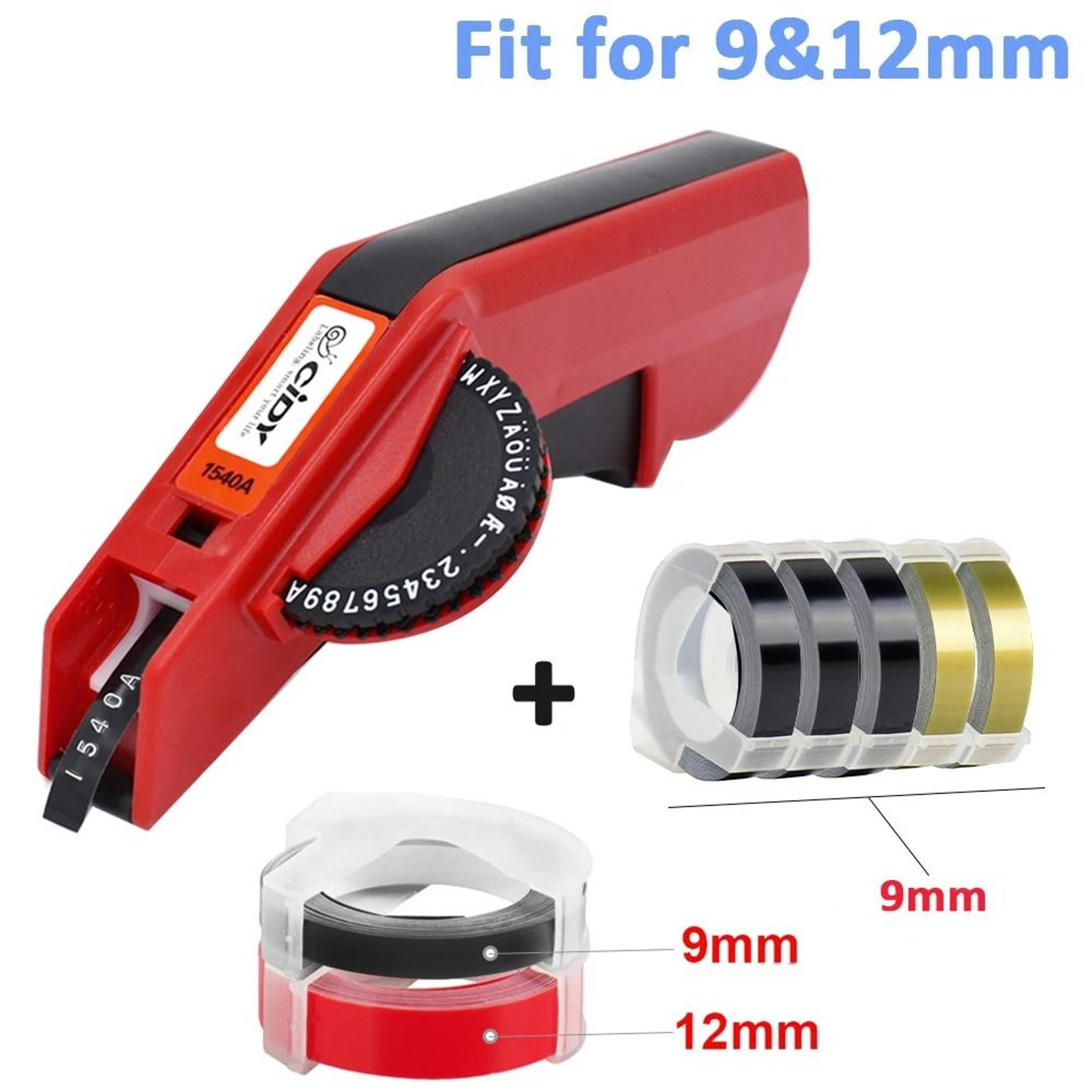Manual 3D Embossing Label Maker Set With 7 Replacement Tapes 14
