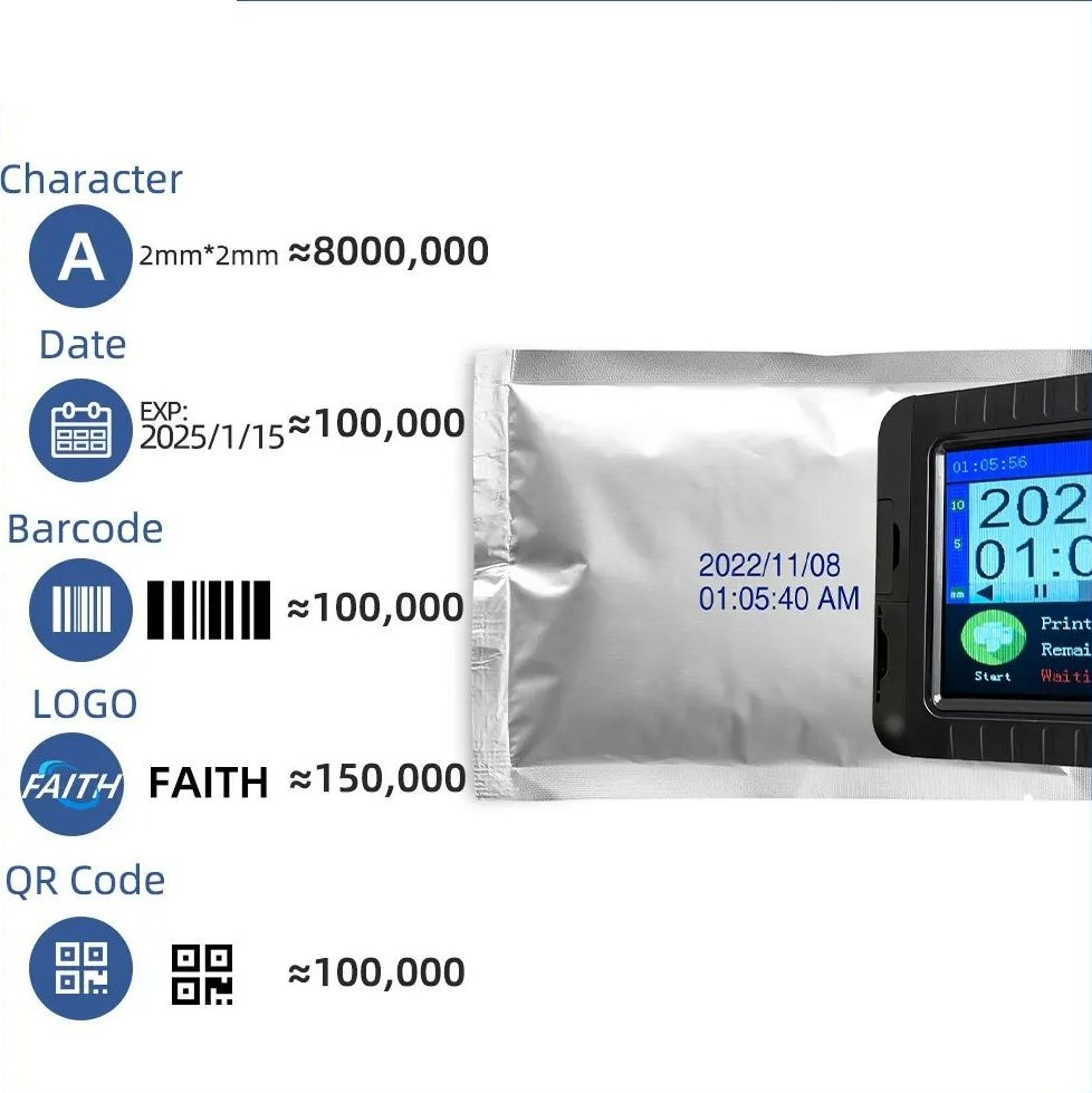 Portable MultiLanguage Thermal Label  Barcode Printer 3