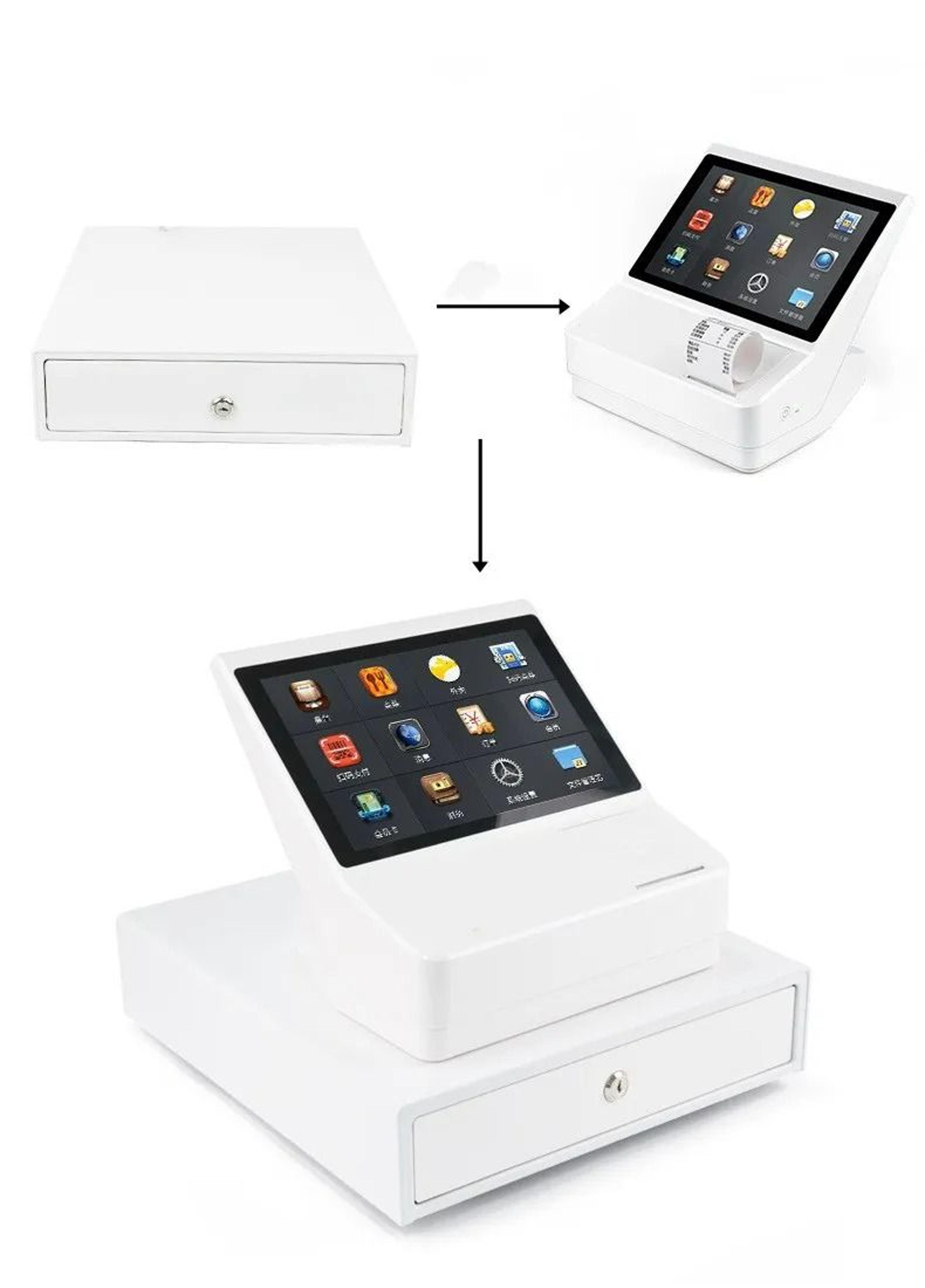 101 Inch AllinOne Android POS System  Cash Register Set 4