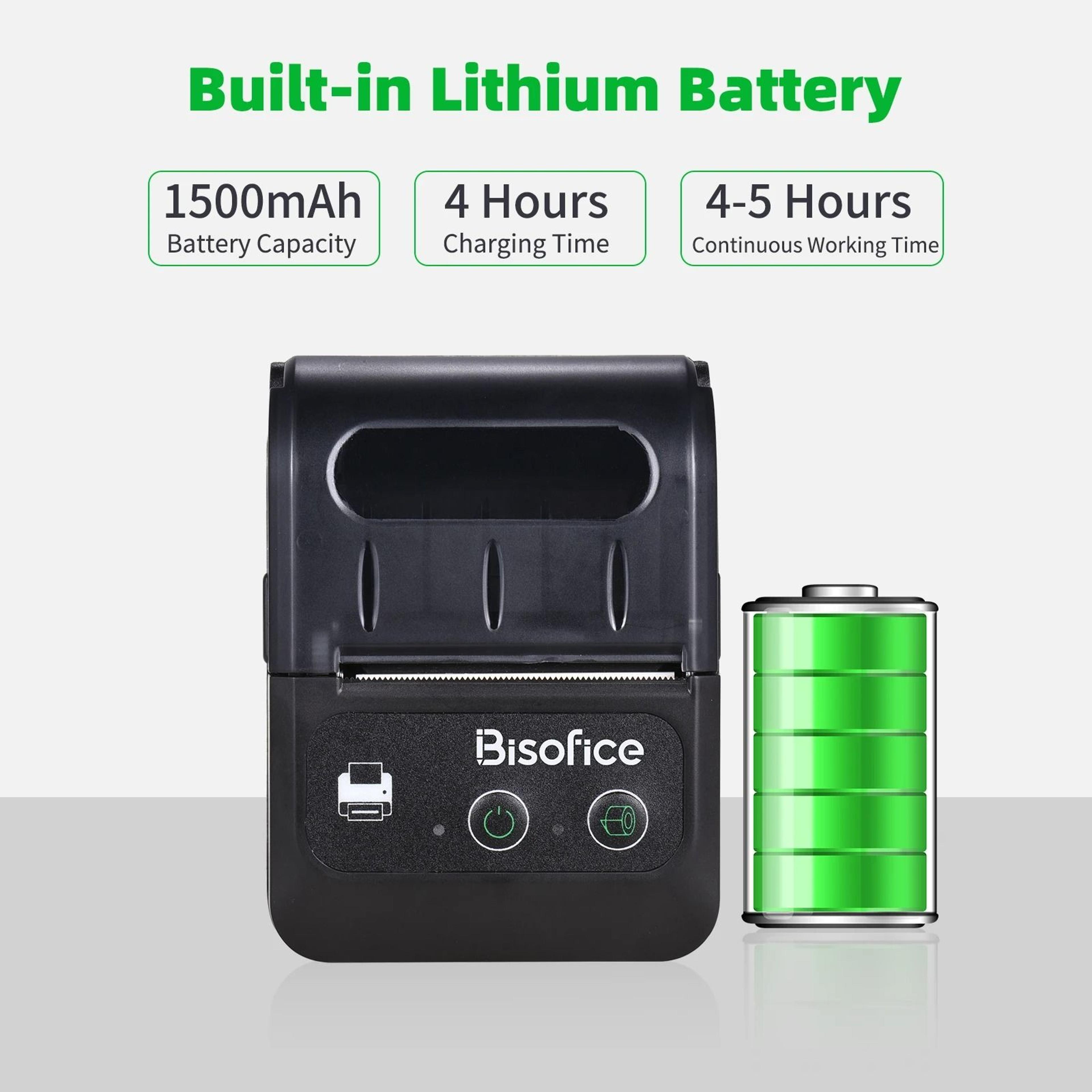 Portable 58mm Wireless Thermal Receipt  Label Printer 3