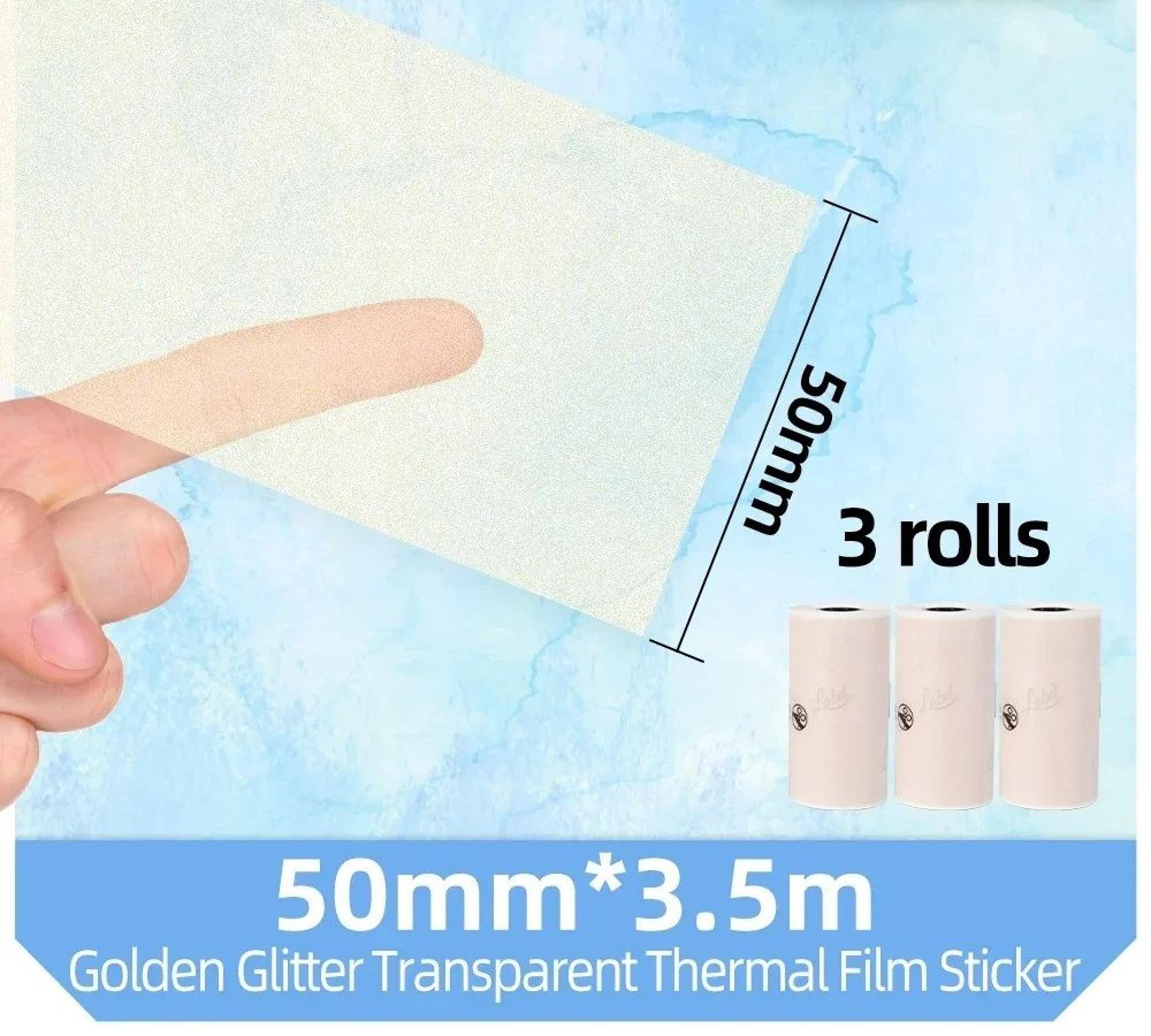 Transparent SelfAdhesive Thermal Paper Rolls 3 Rolls 8
