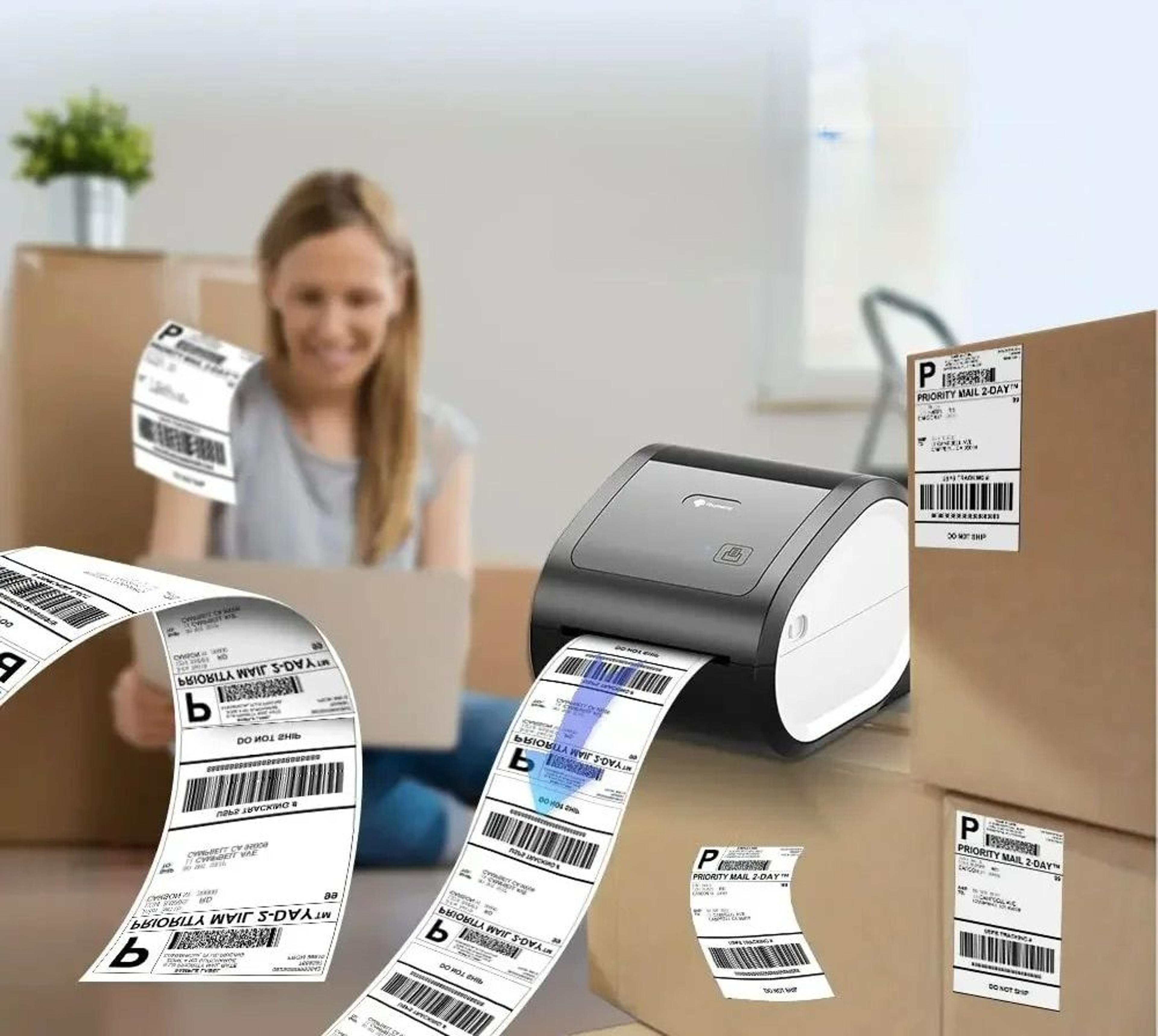 wireless 4x6 thermal shipping label printer for small business