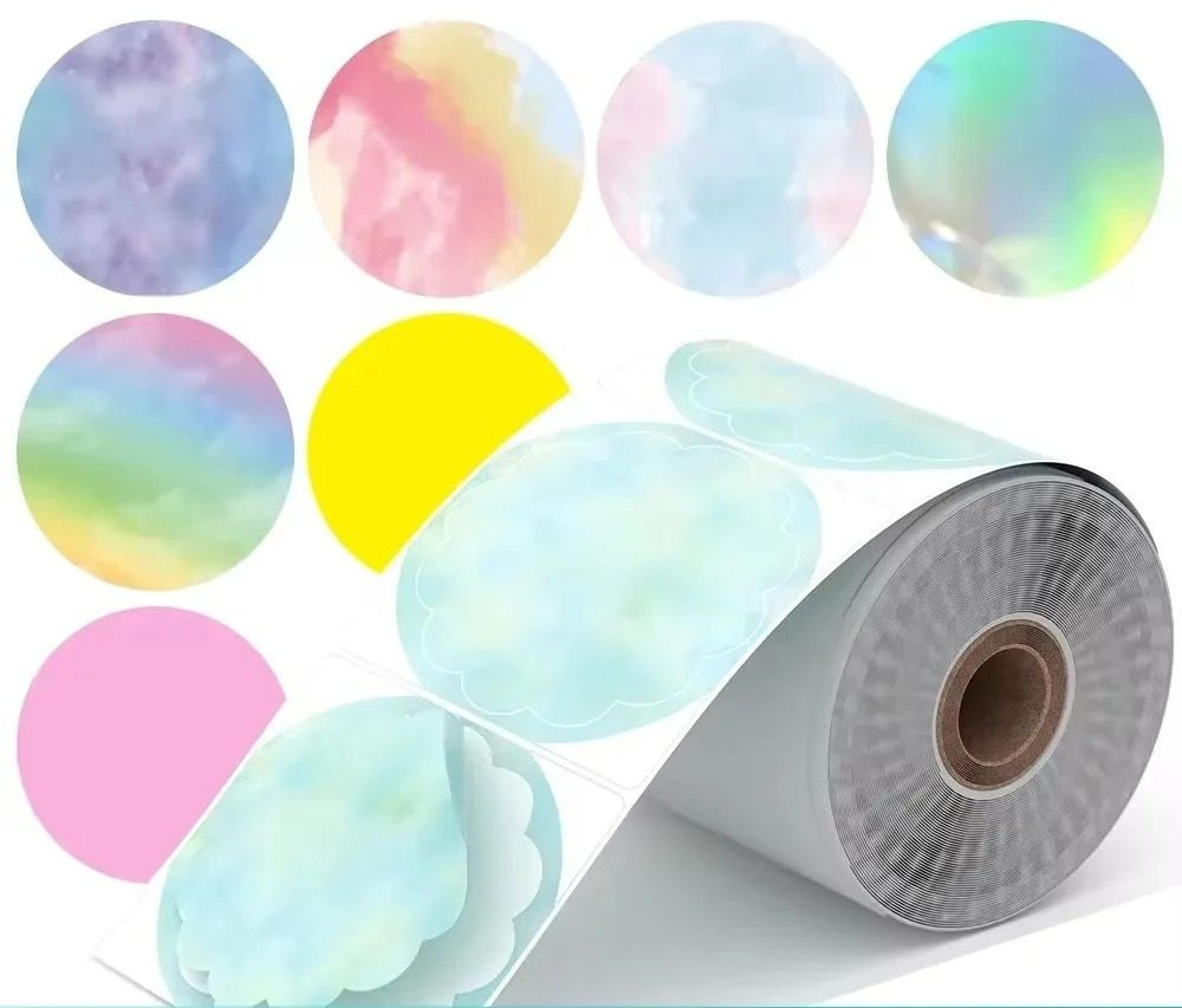 waterproof round thermal label sticker rolls