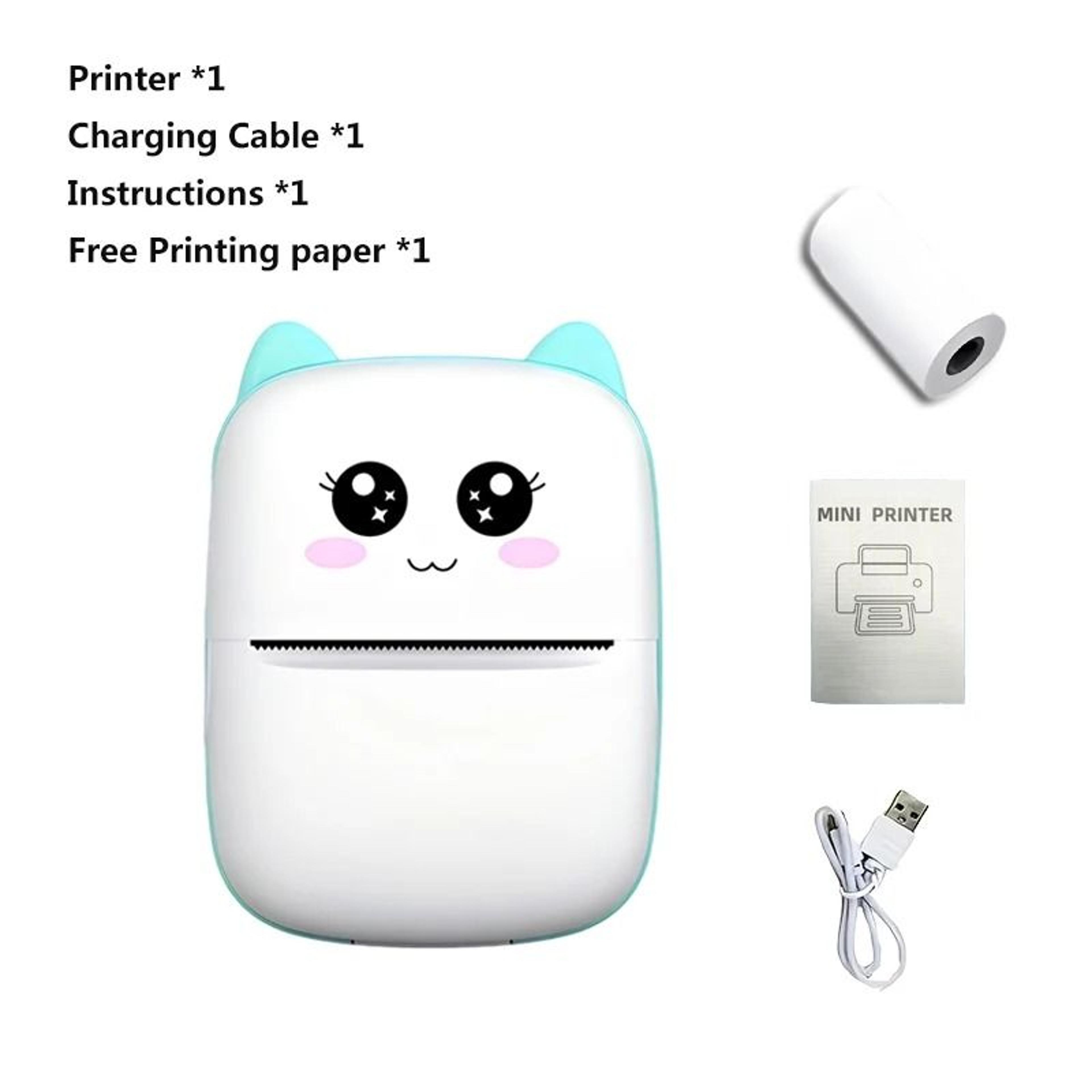 Mini Portable 58mm Wireless Thermal Pocket Sticker  Photo Printer Set 6