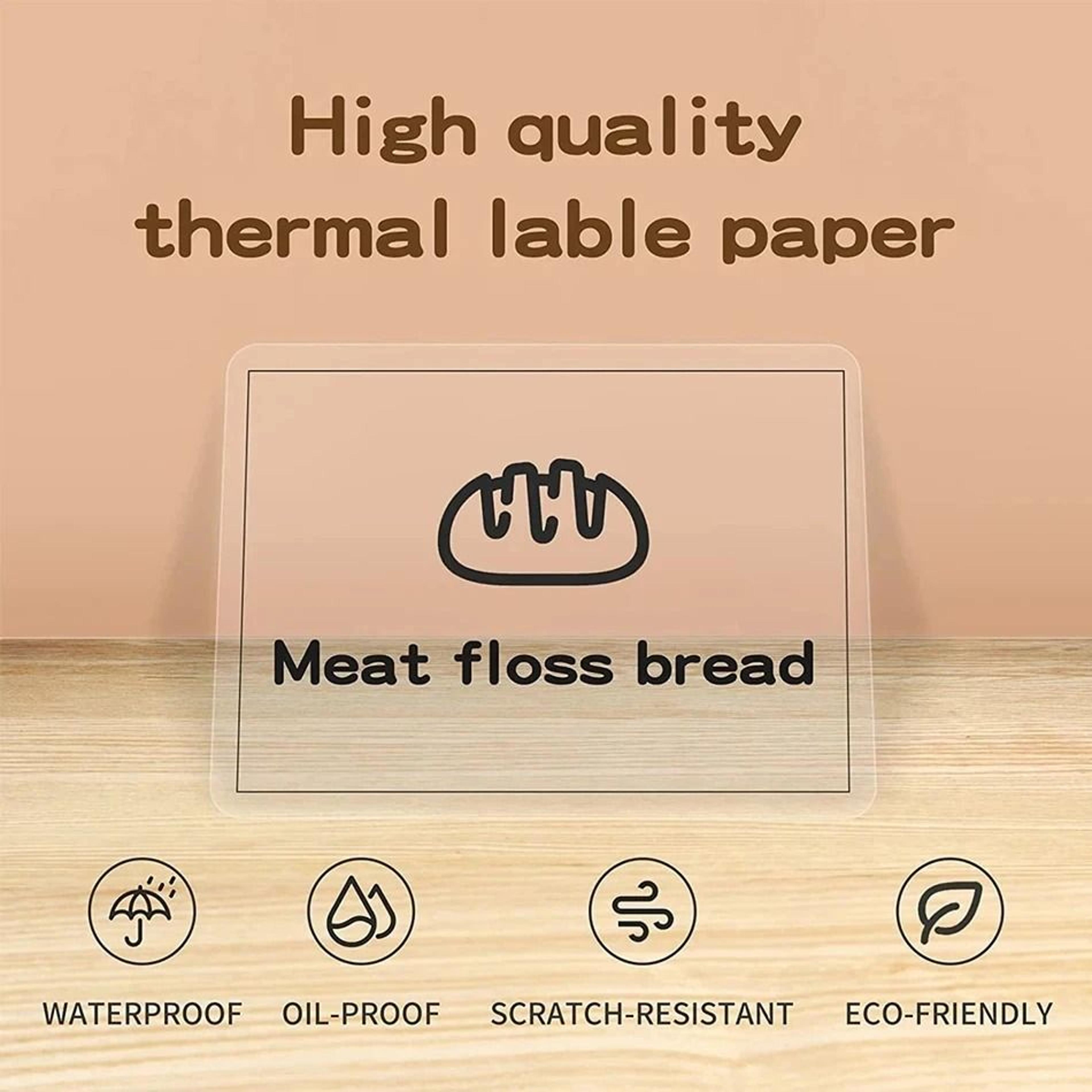 Transparent Waterproof Thermal Label Paper Roll Set For B1  B21 Printers 5