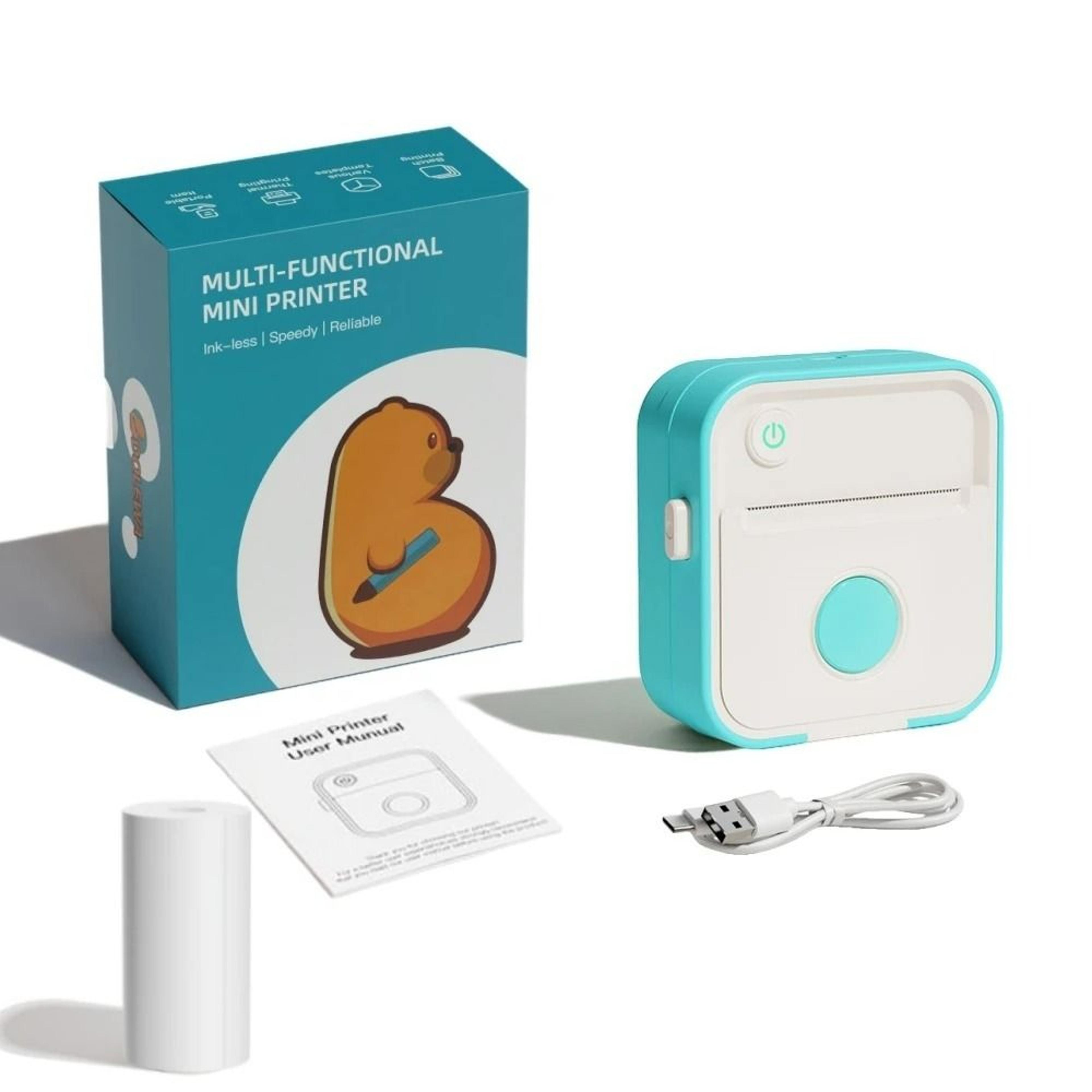 Mini Wireless Bluetooth Thermal Label  Photo Printer Set 6
