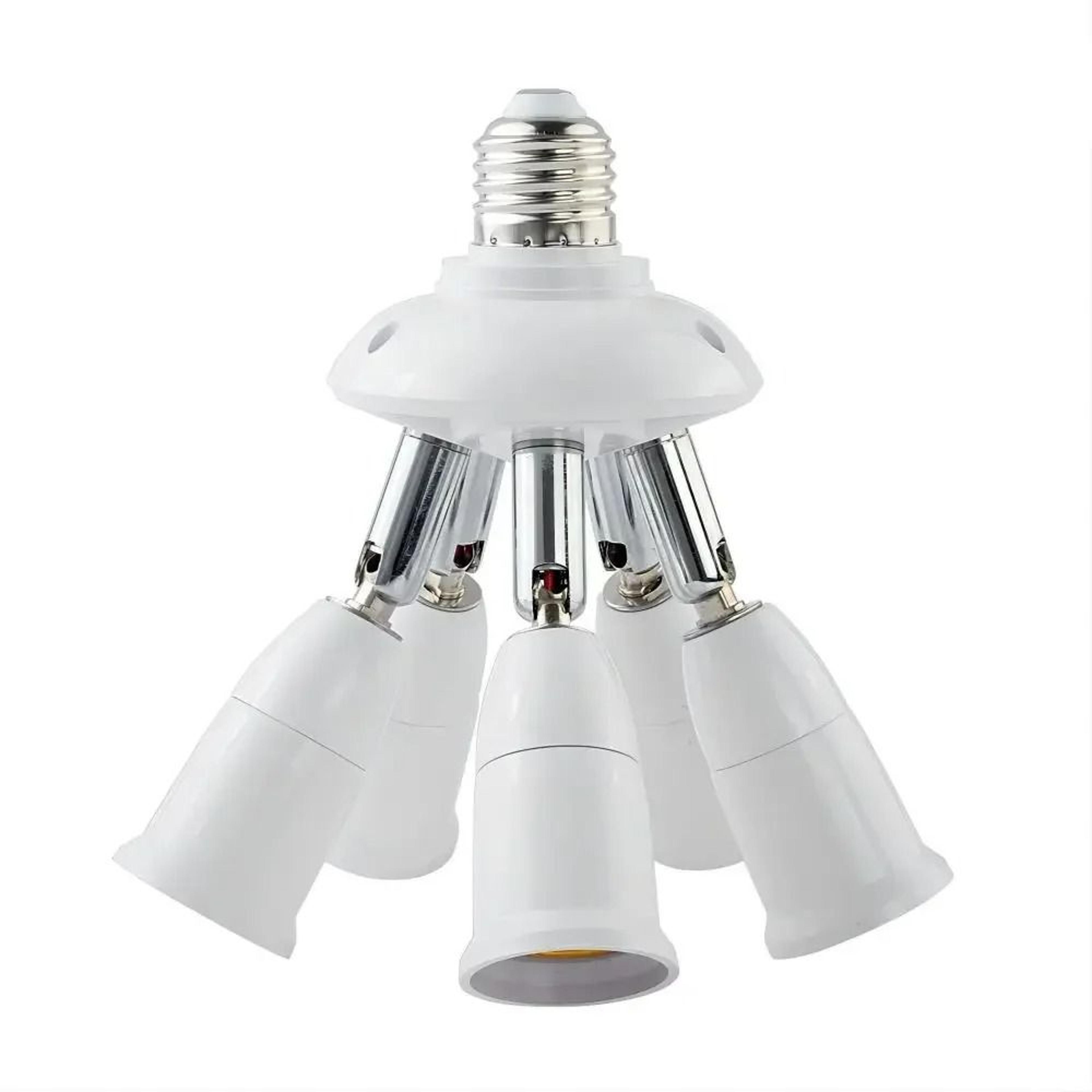 e27 led light bulb socket splitter adapter (1 to 1, 3, 4, or 5 bulbs)