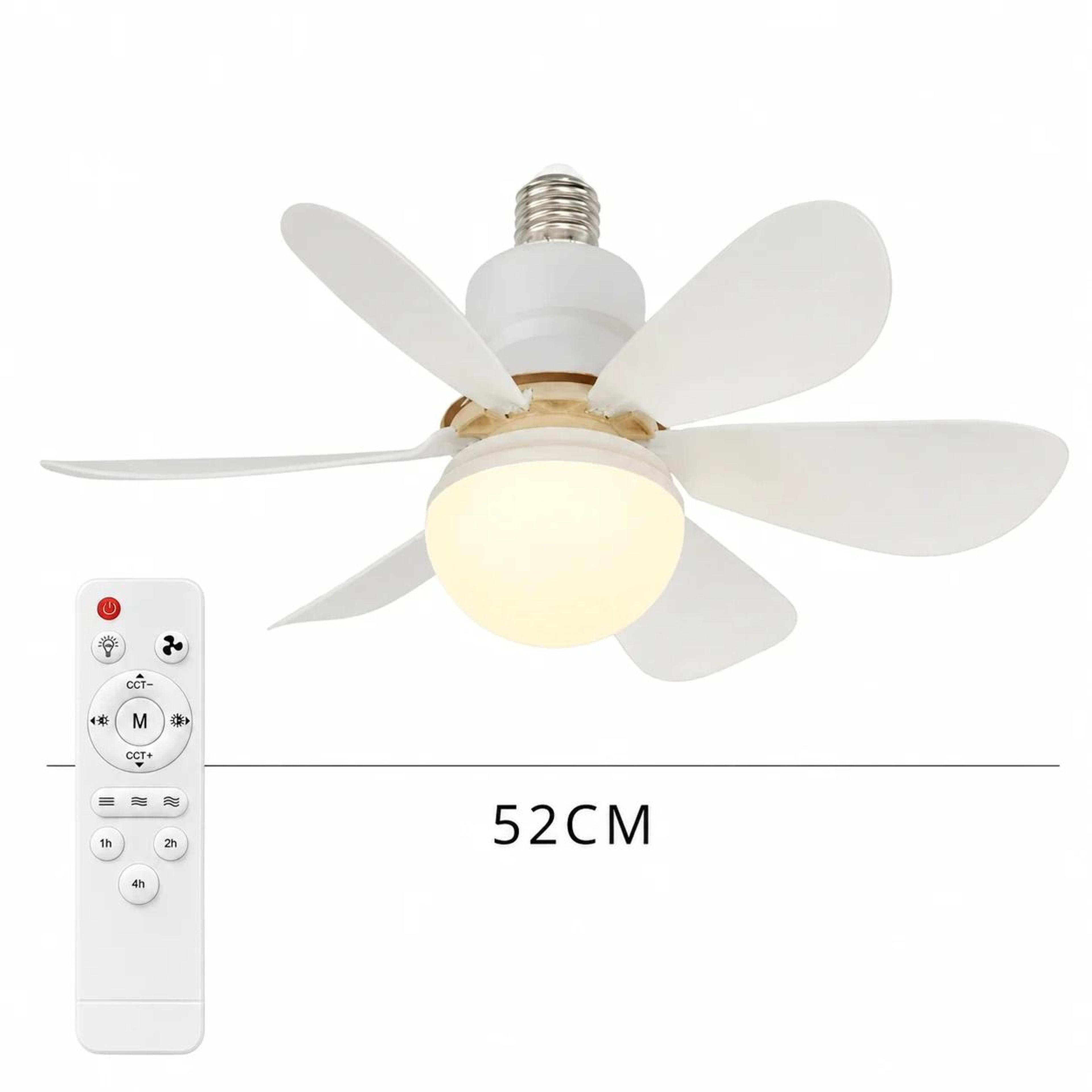 Modern 6Blade Silent LED Ceiling Fan Light With Remote 30W  40W 8