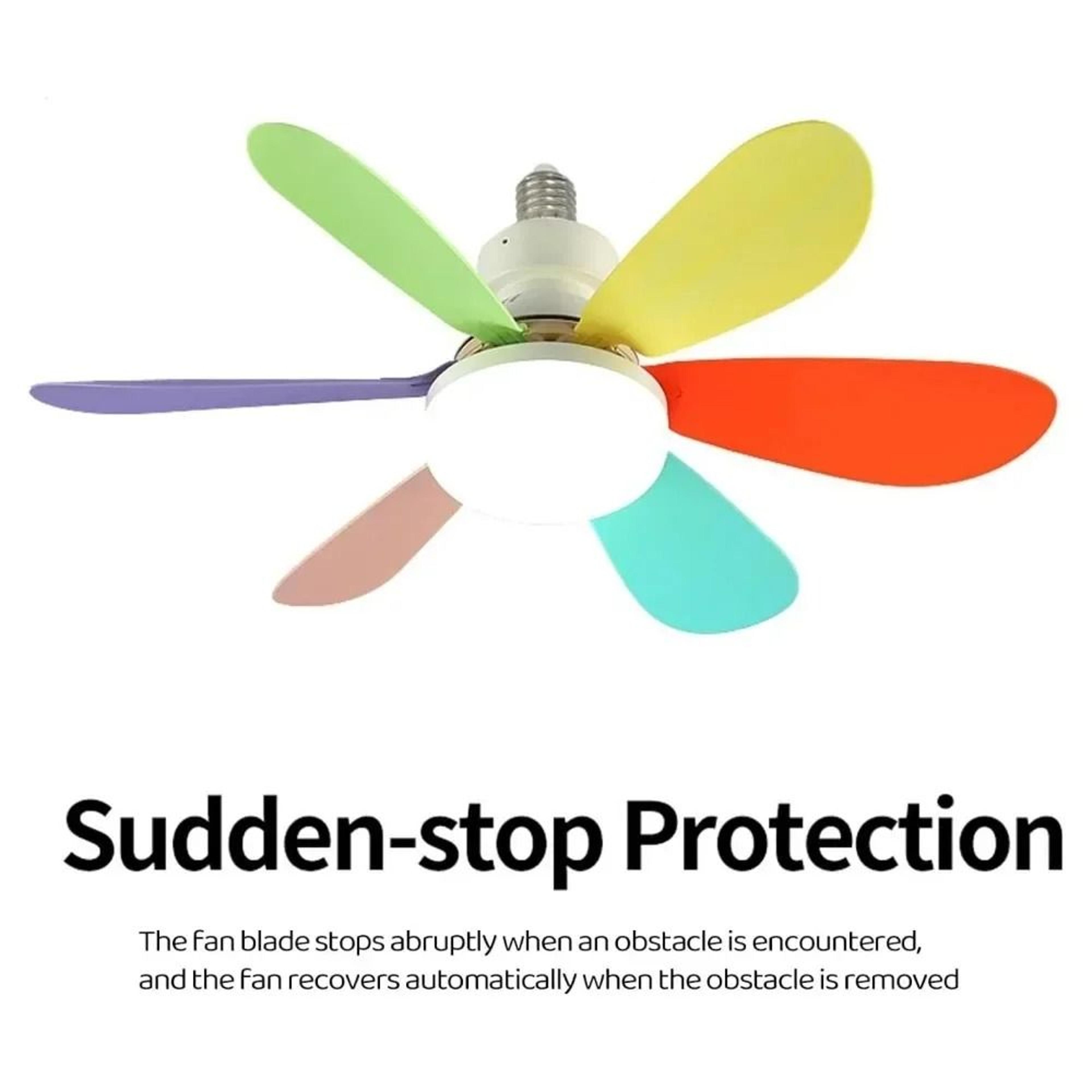 Modern 6Blade Silent LED Ceiling Fan Light With Remote 30W  40W 1