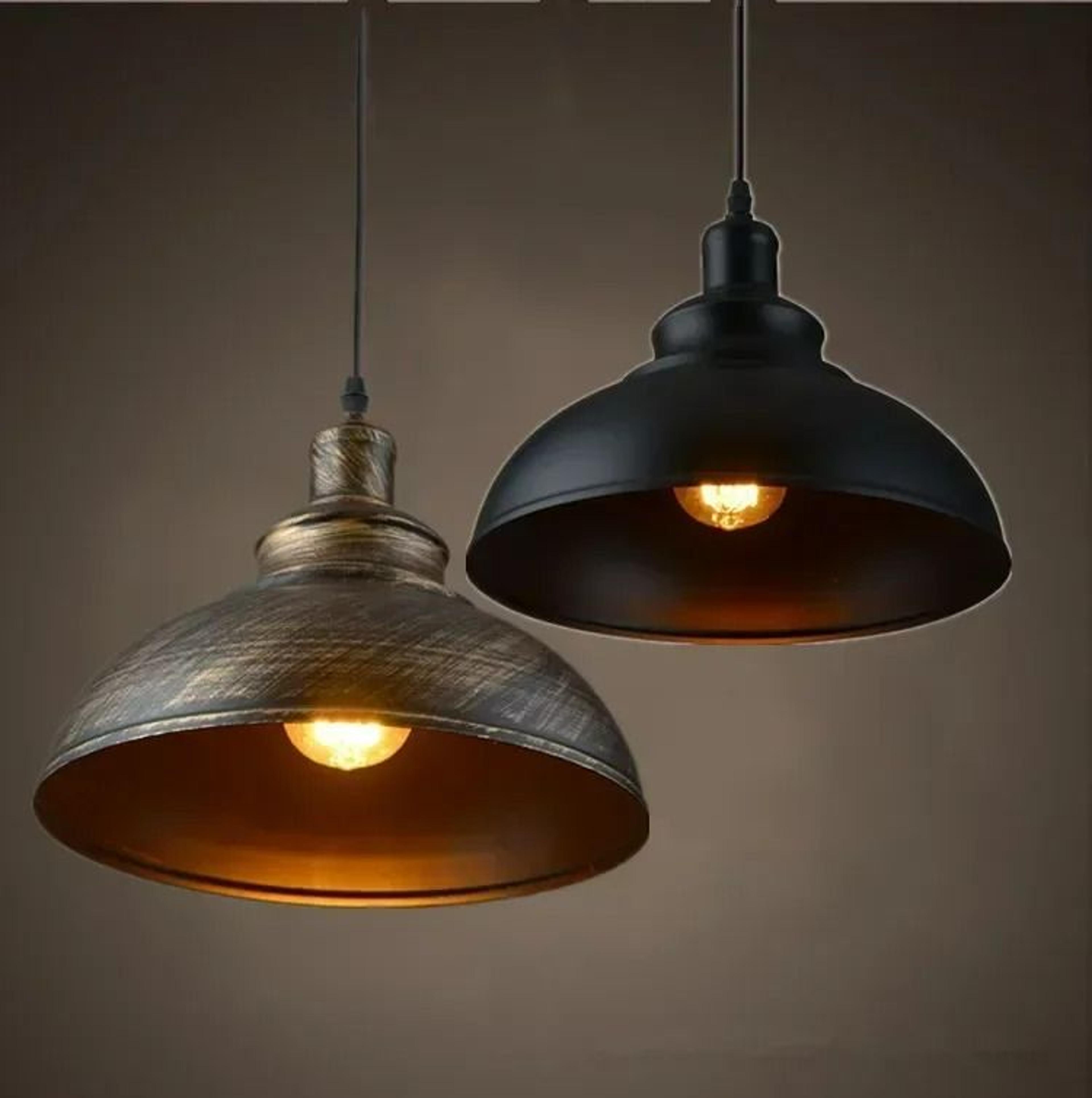 Single Head E27 Industrial Retro Metal Pendant Light 1