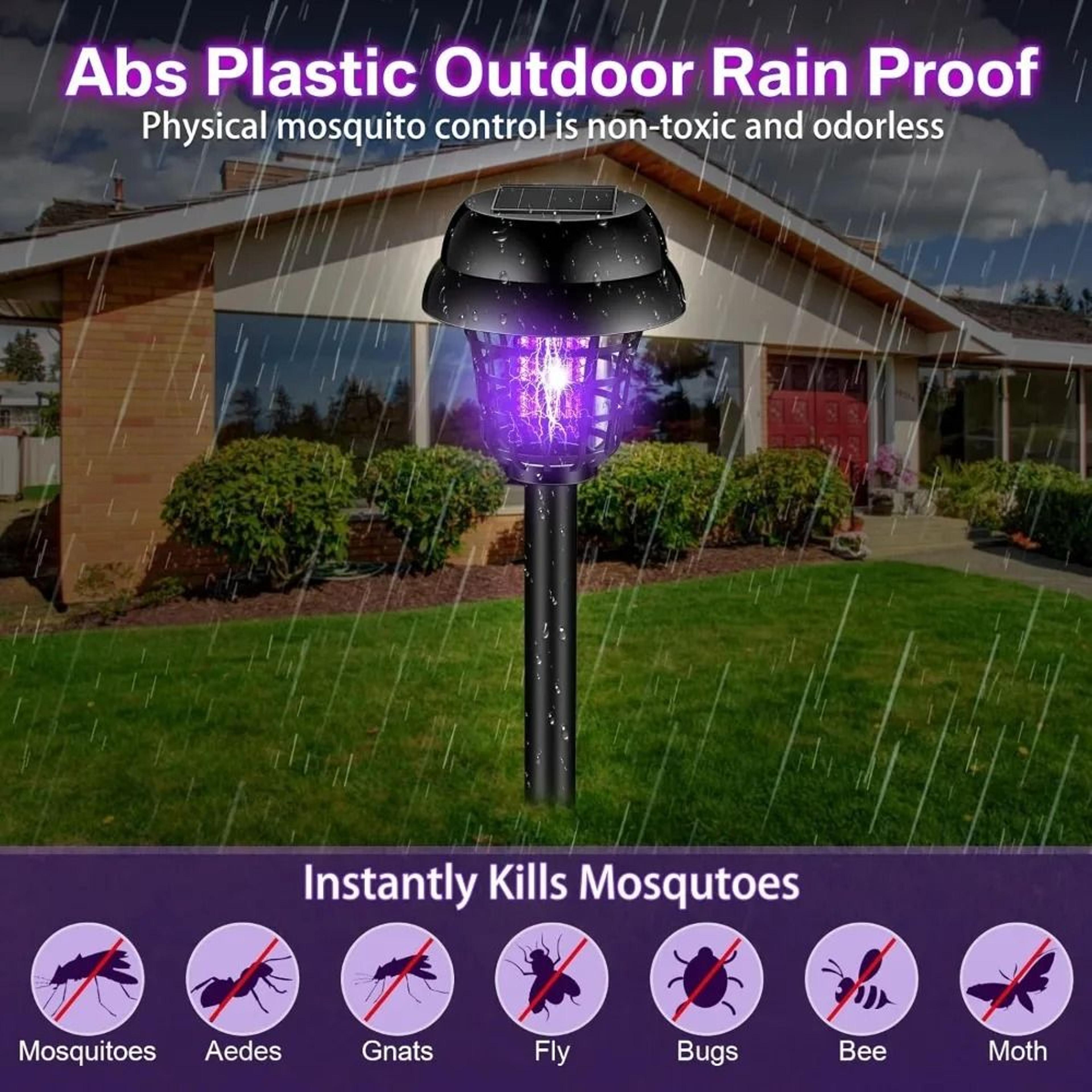 Solar Outdoor Waterproof Bug Zapper  Mosquito Killer Lamp 4Pack 4