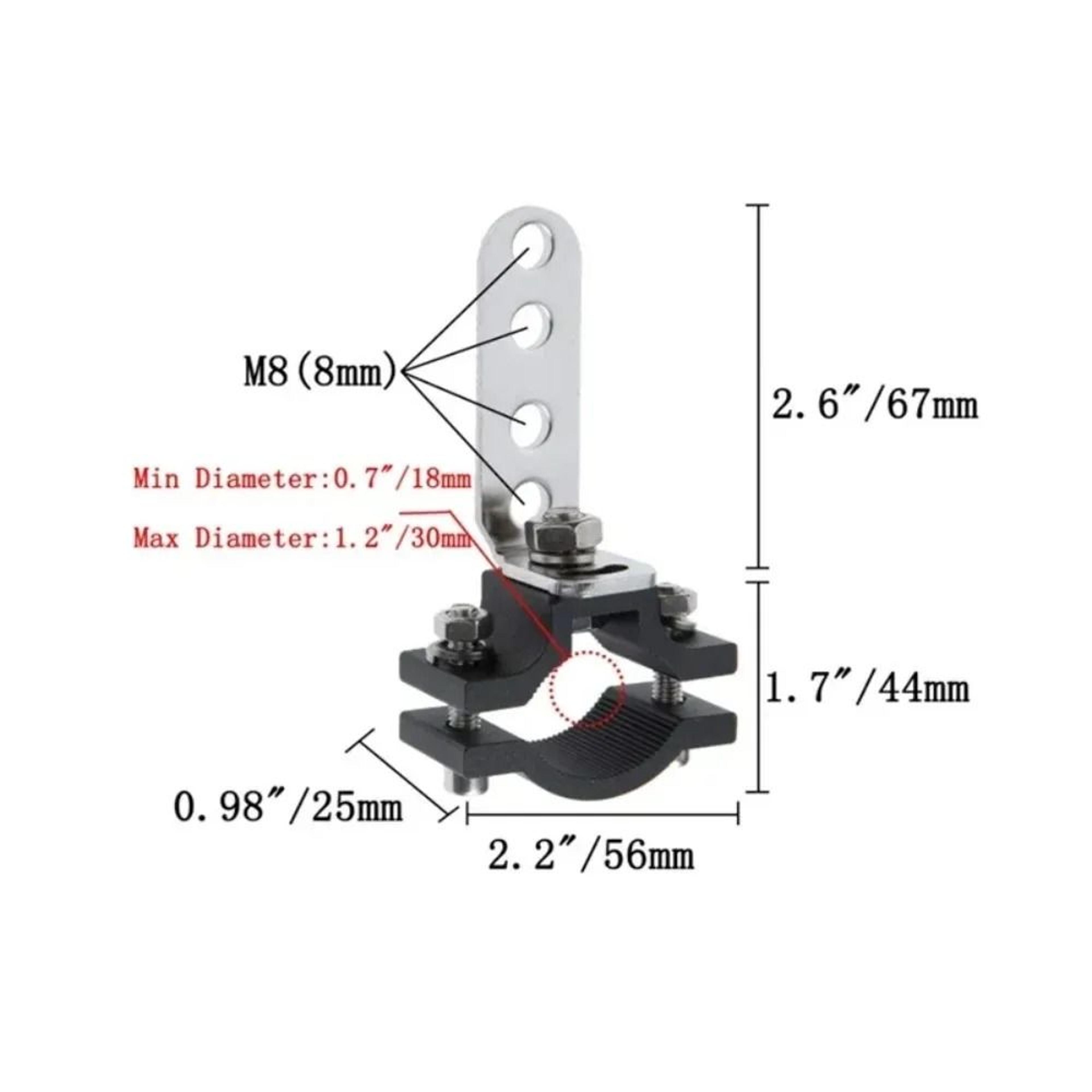 Universal Motorcycle  ATVUTV LED Light Mount Clamp Brackets 0712 In 2