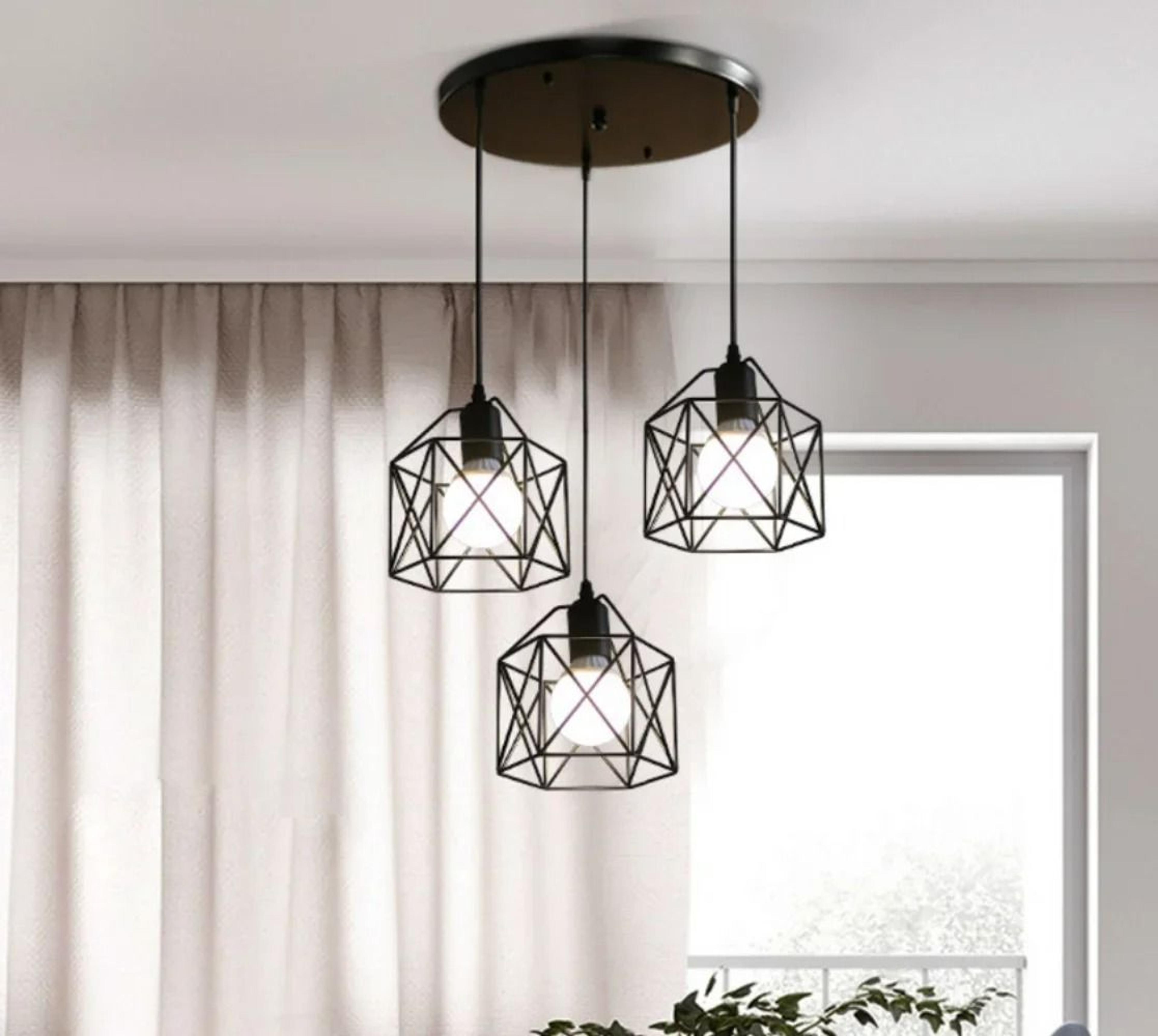 Modern Vintage Nordic Iron LED Chandelier Pendant Light 9