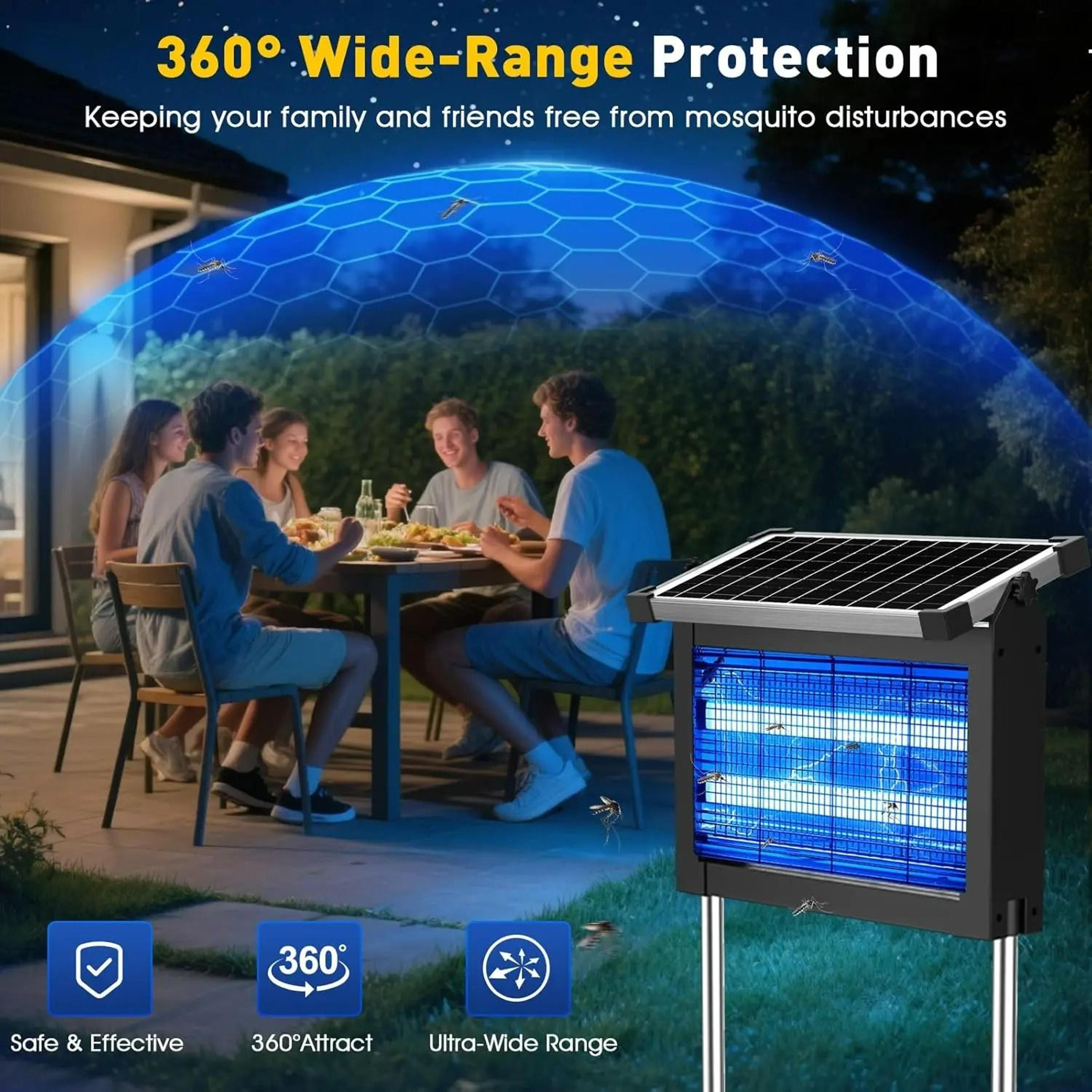 Outdoor Waterproof Portable Solar Mosquito Trap  Bug Zapper 2