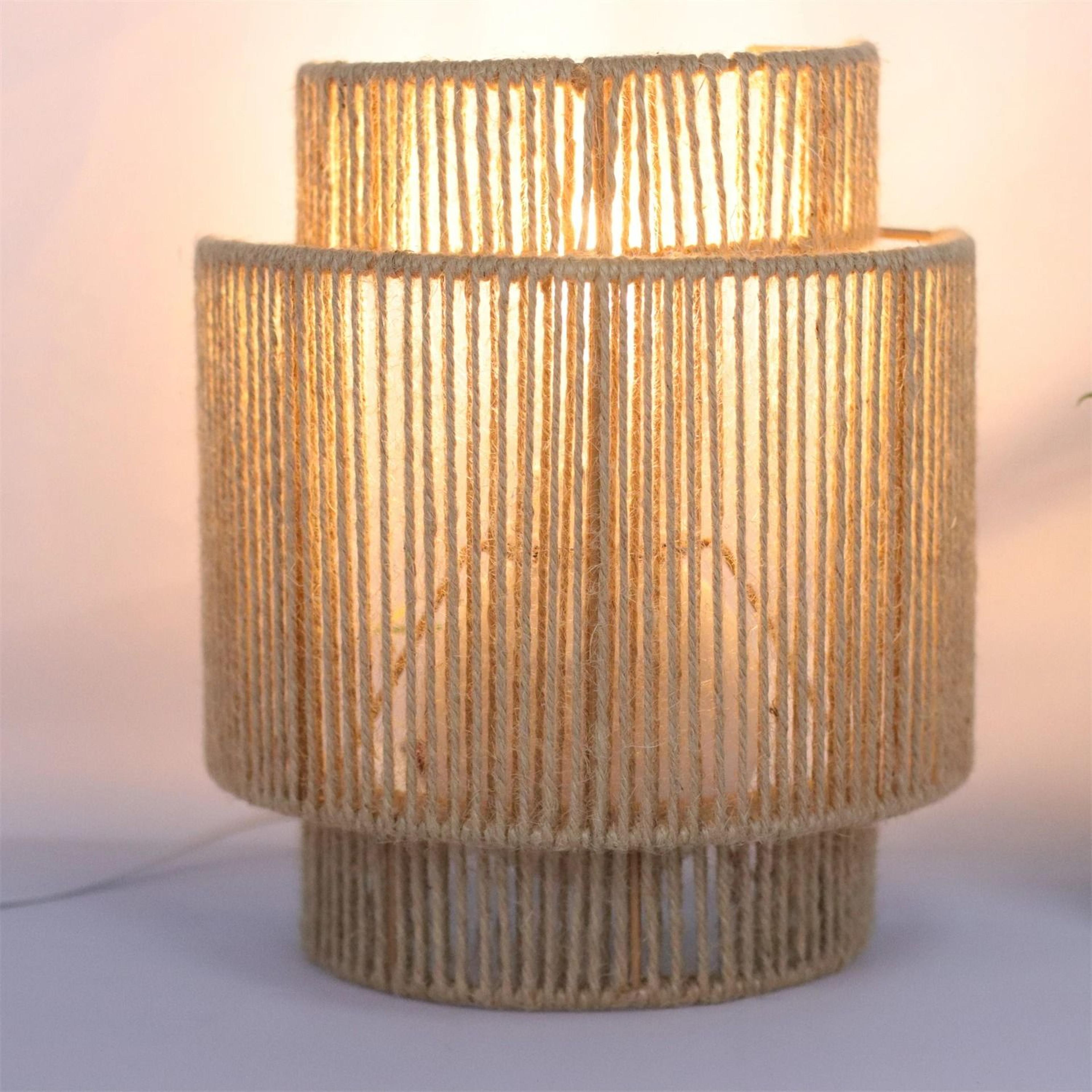 Rustic Rattan Wall Sconce Light 3