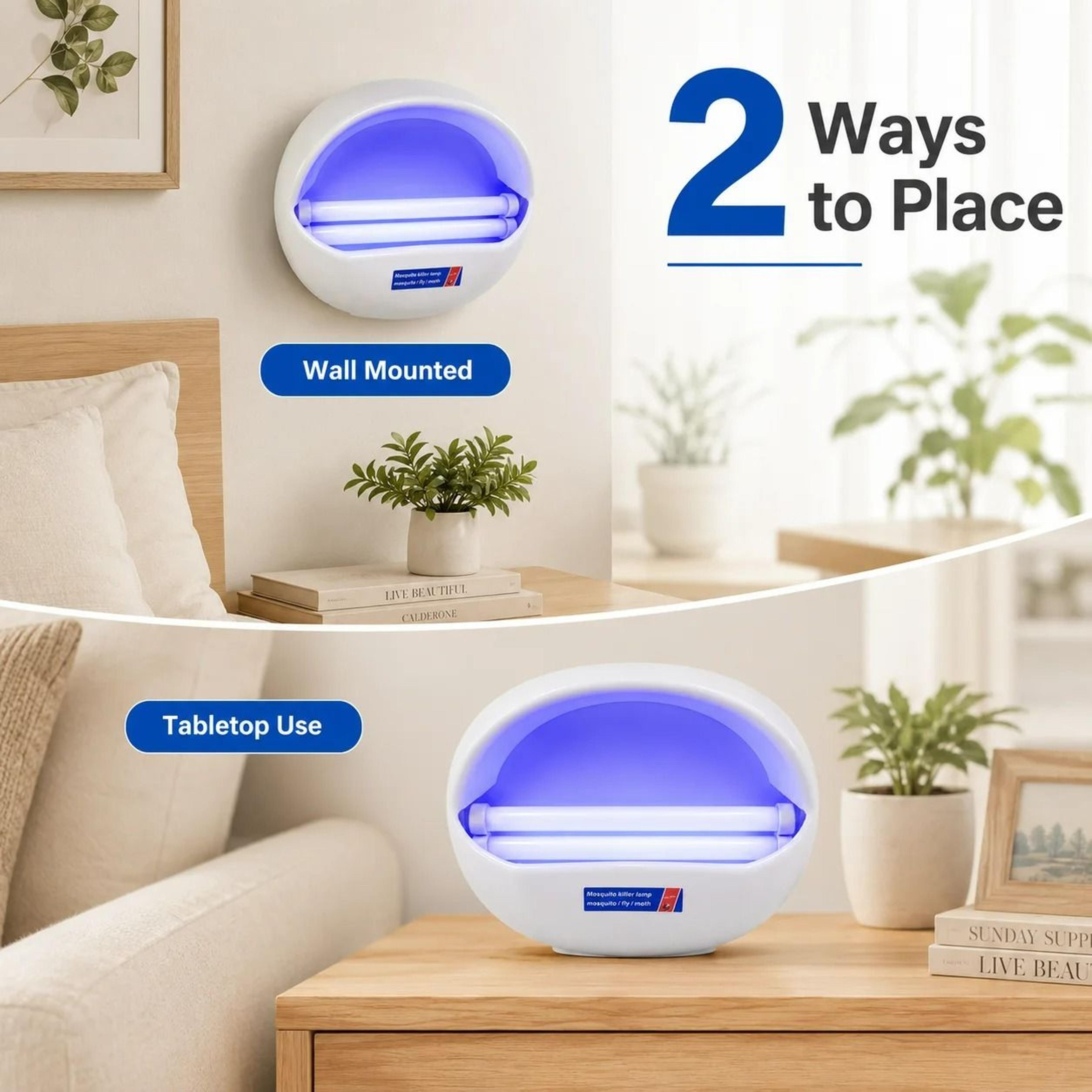 NonToxic Electric LED Insect Trap  Mosquito Killer Lamp Single  Dual Tube 5