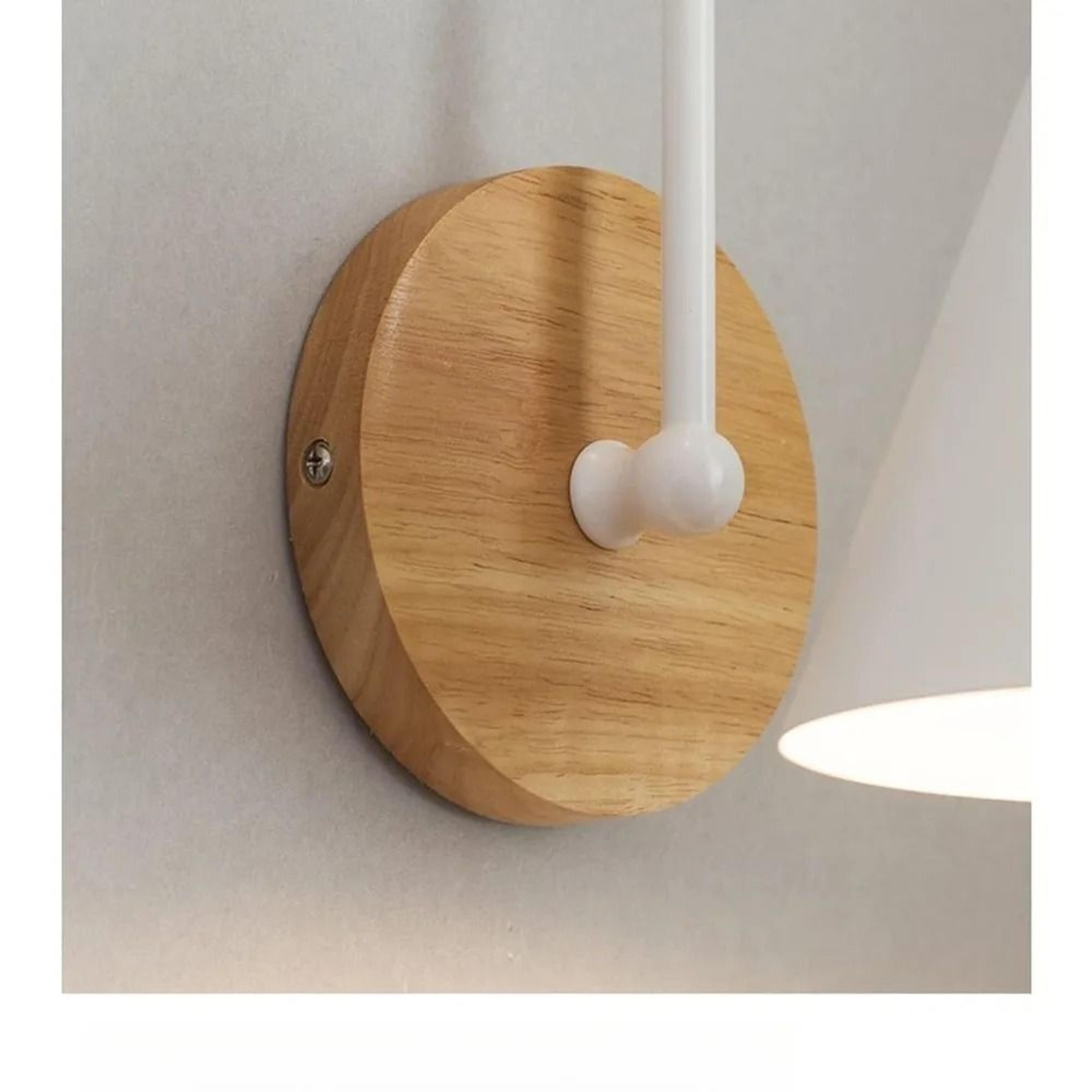 Wooden  Iron Wall Sconce Light E27 Base 4