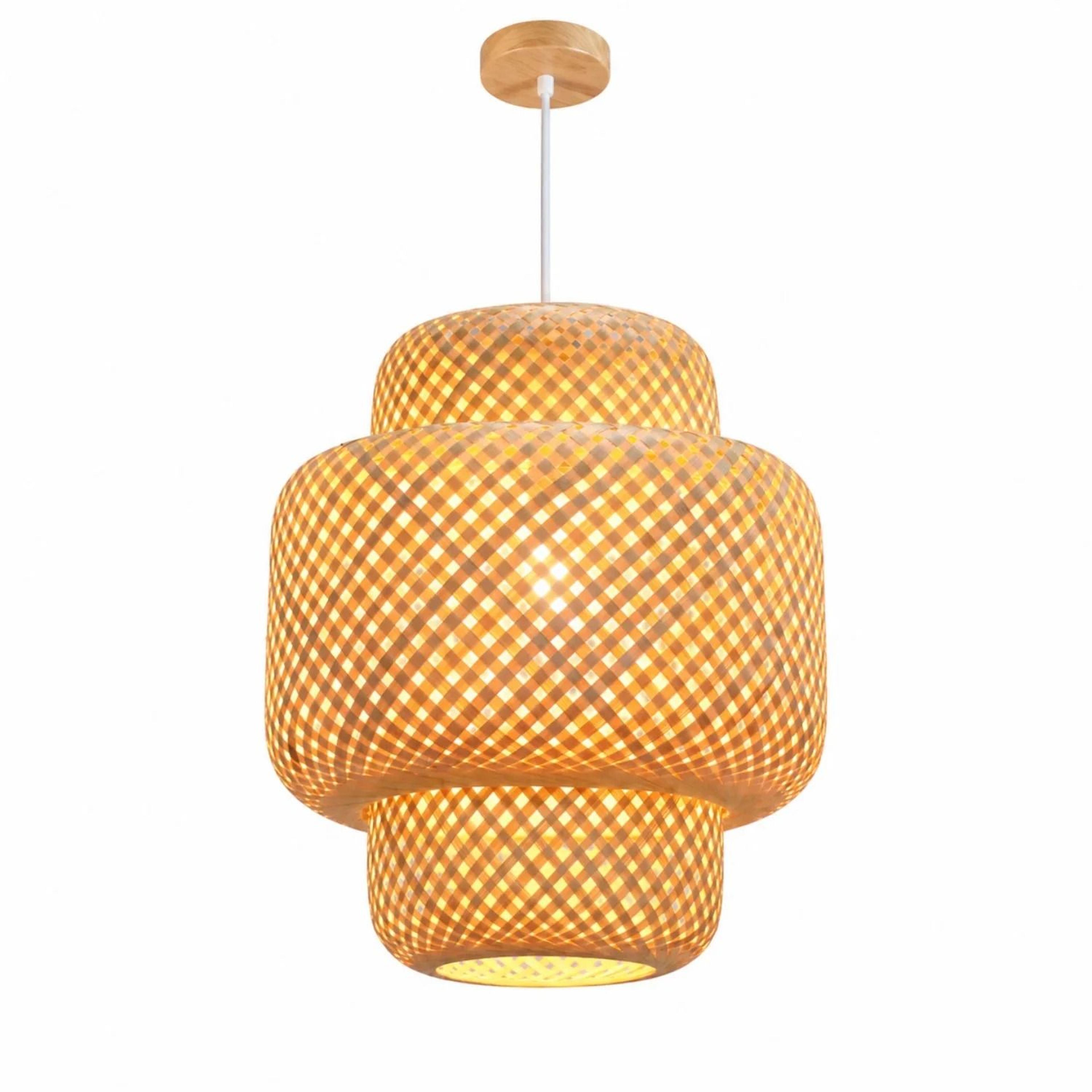Bamboo Lantern Handcrafted Pendant Light 4