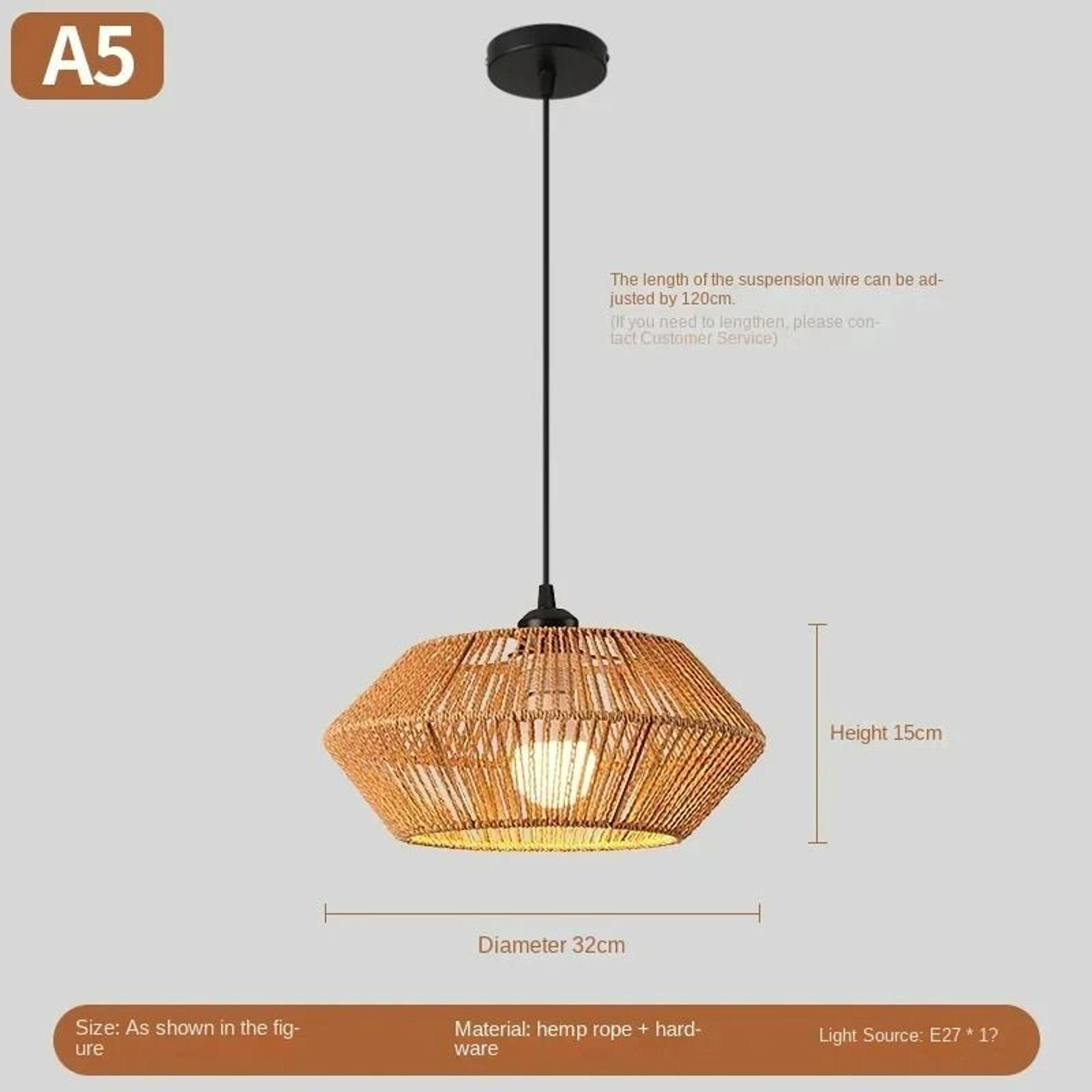 Modern Light Luxury HandWoven Rattan Pendant Light 6