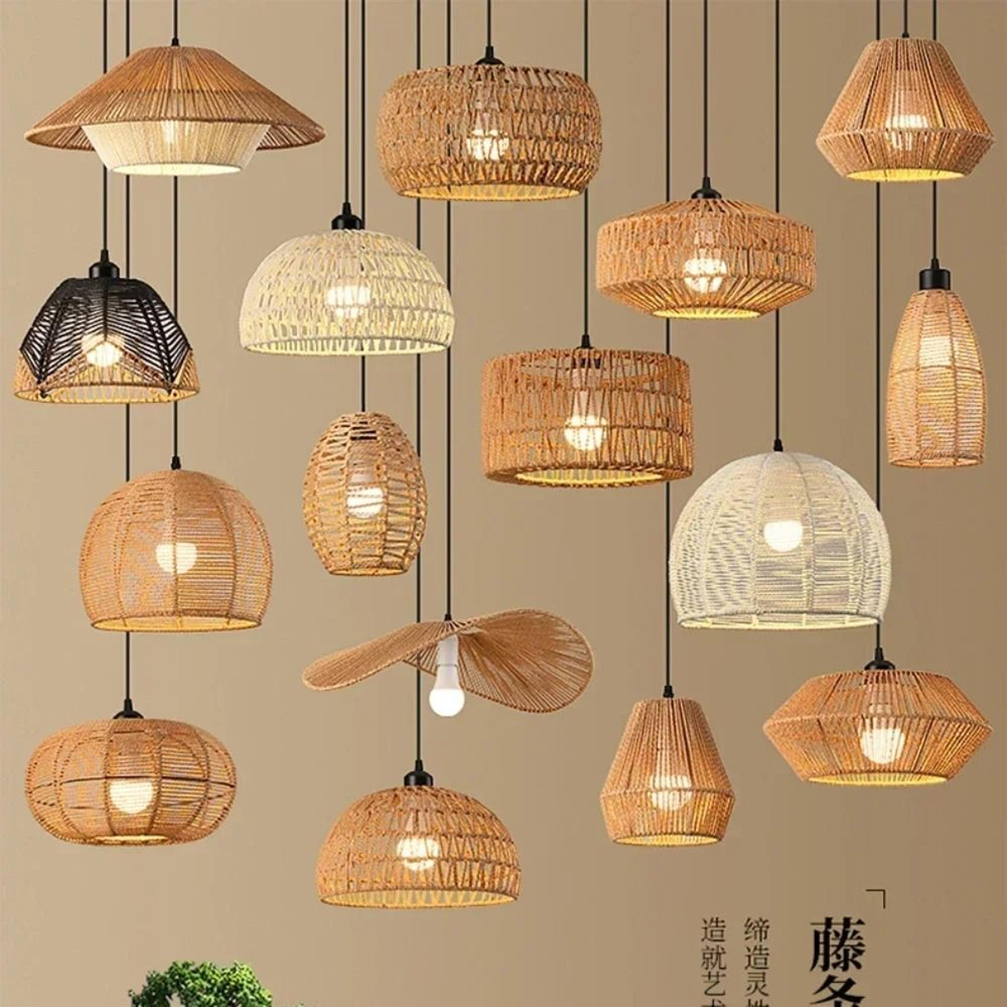 Modern Light Luxury HandWoven Rattan Pendant Light 1