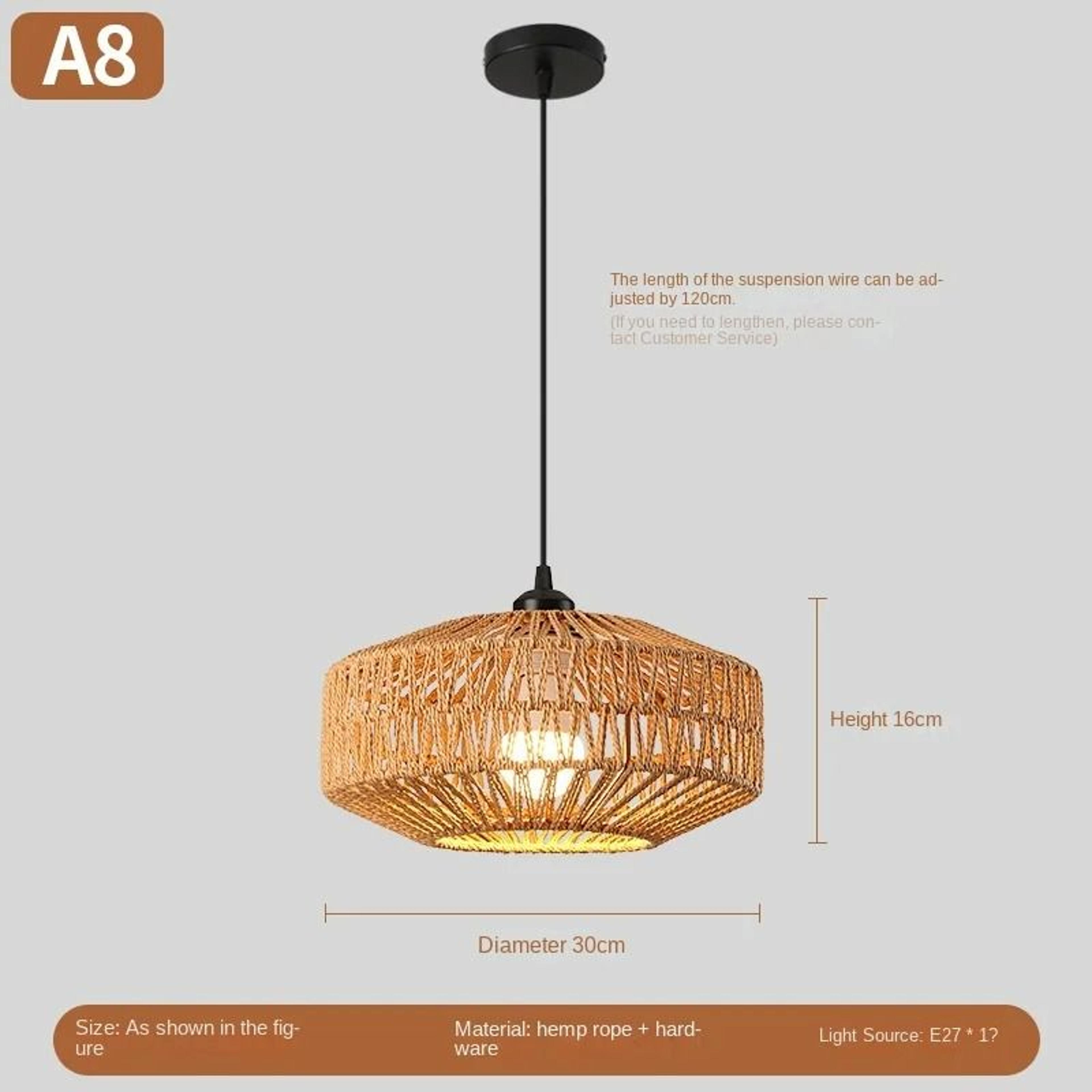 Modern Light Luxury HandWoven Rattan Pendant Light 2