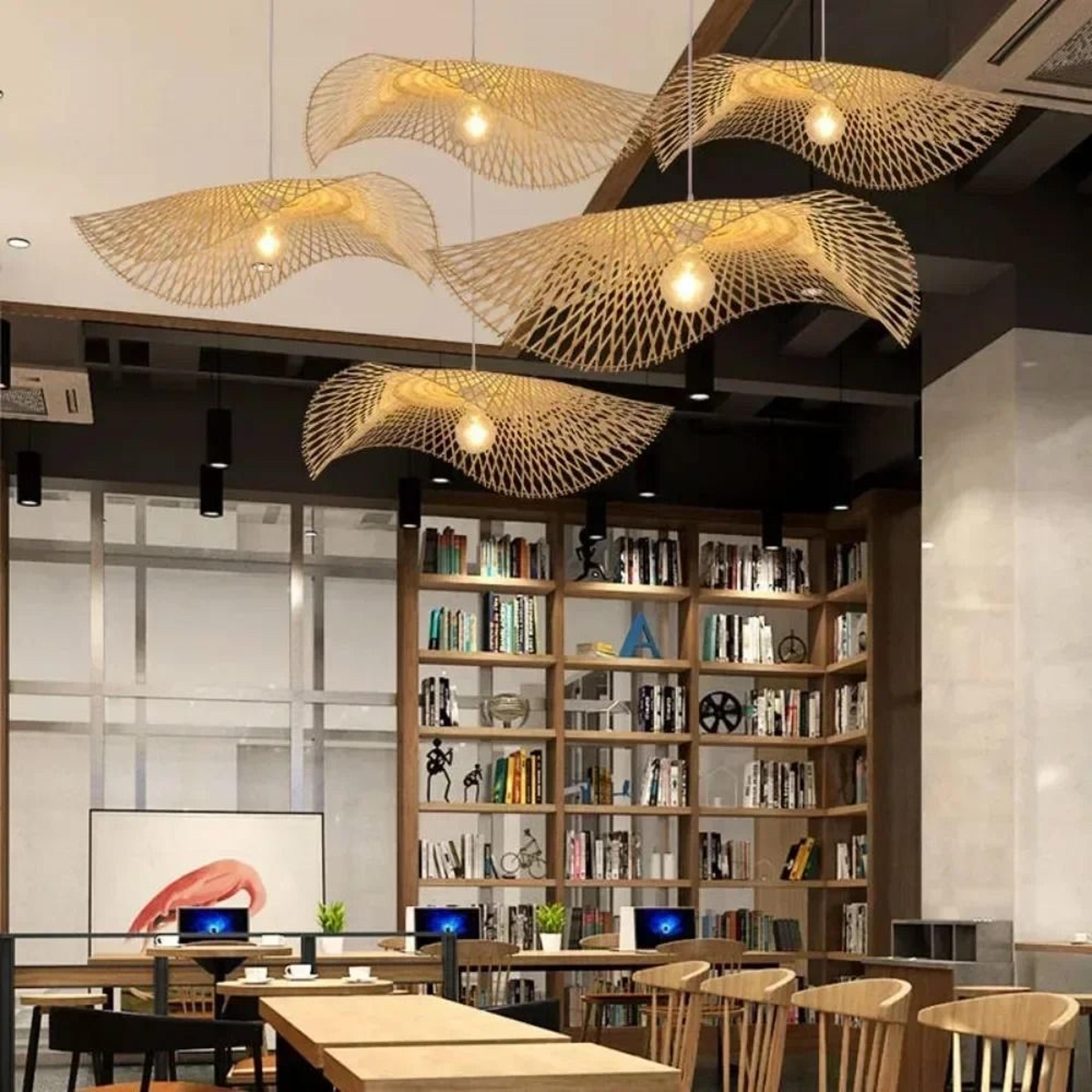 Handmade Bamboo Rattan Boho Pendant Light 3