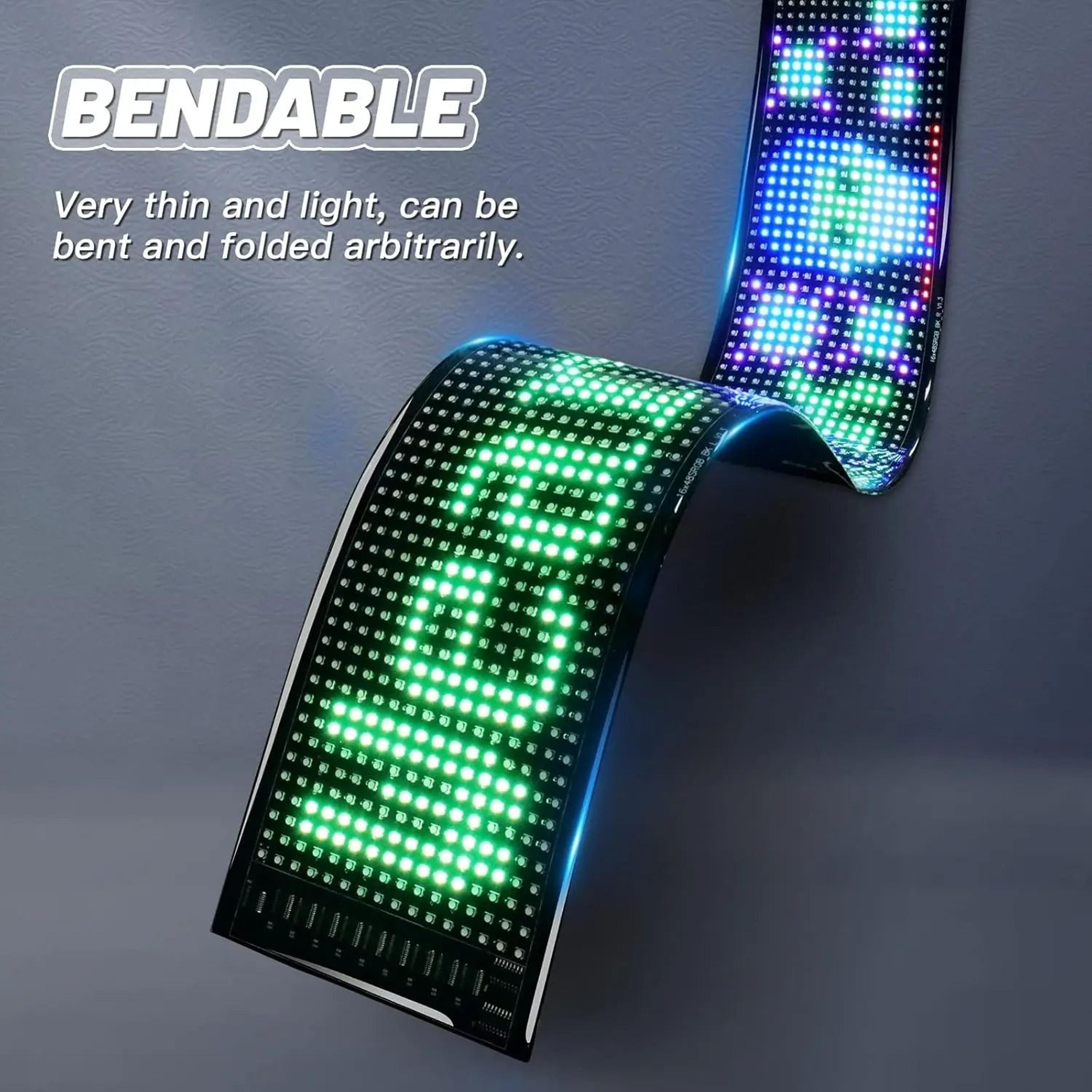 Programmable Flexible RGB LED Matrix Panel Scrolling Text  Animation Display With Mobile App 5