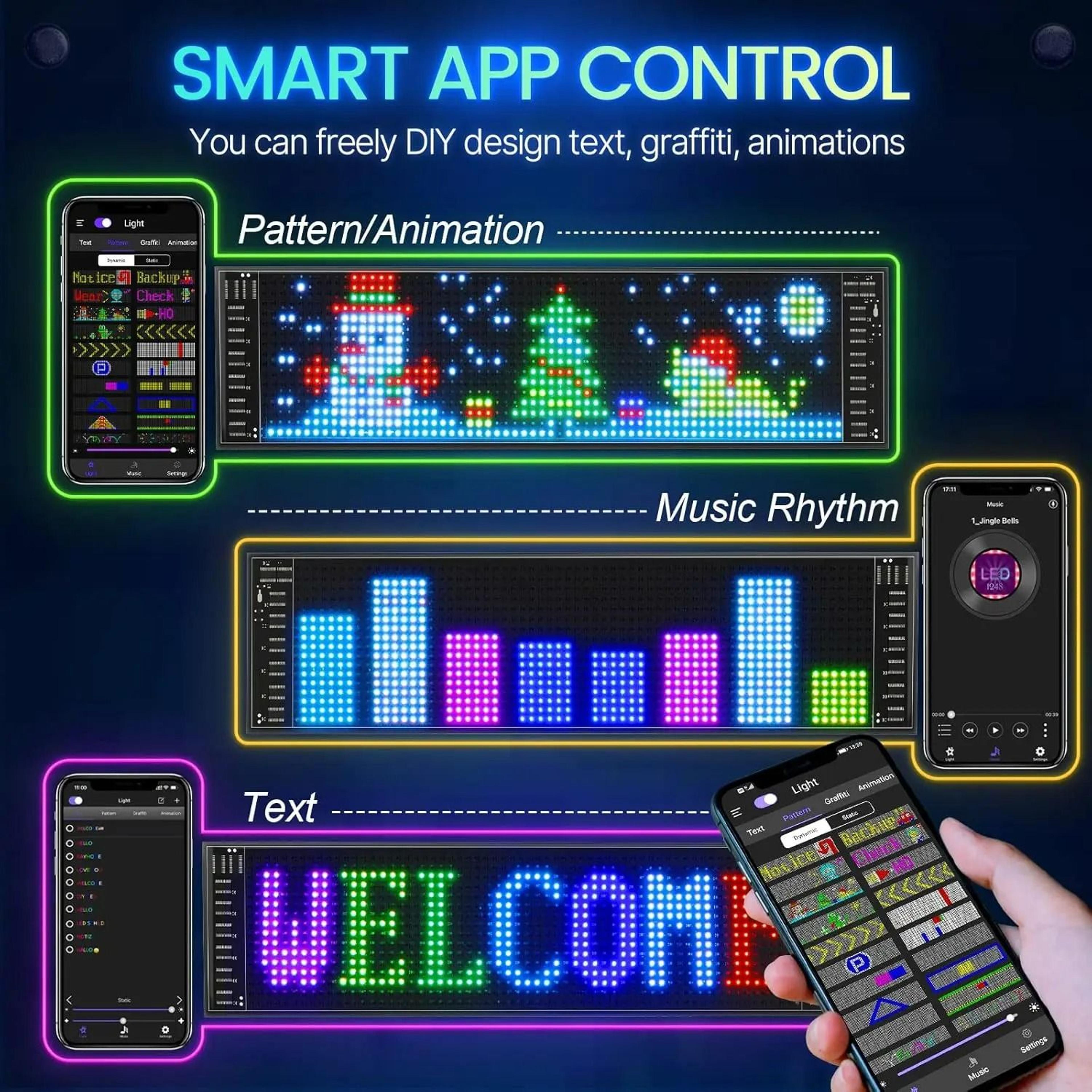 Programmable FPCB Flexible LED Matrix Panel AppControlled Scrolling Animation  Message Display 5