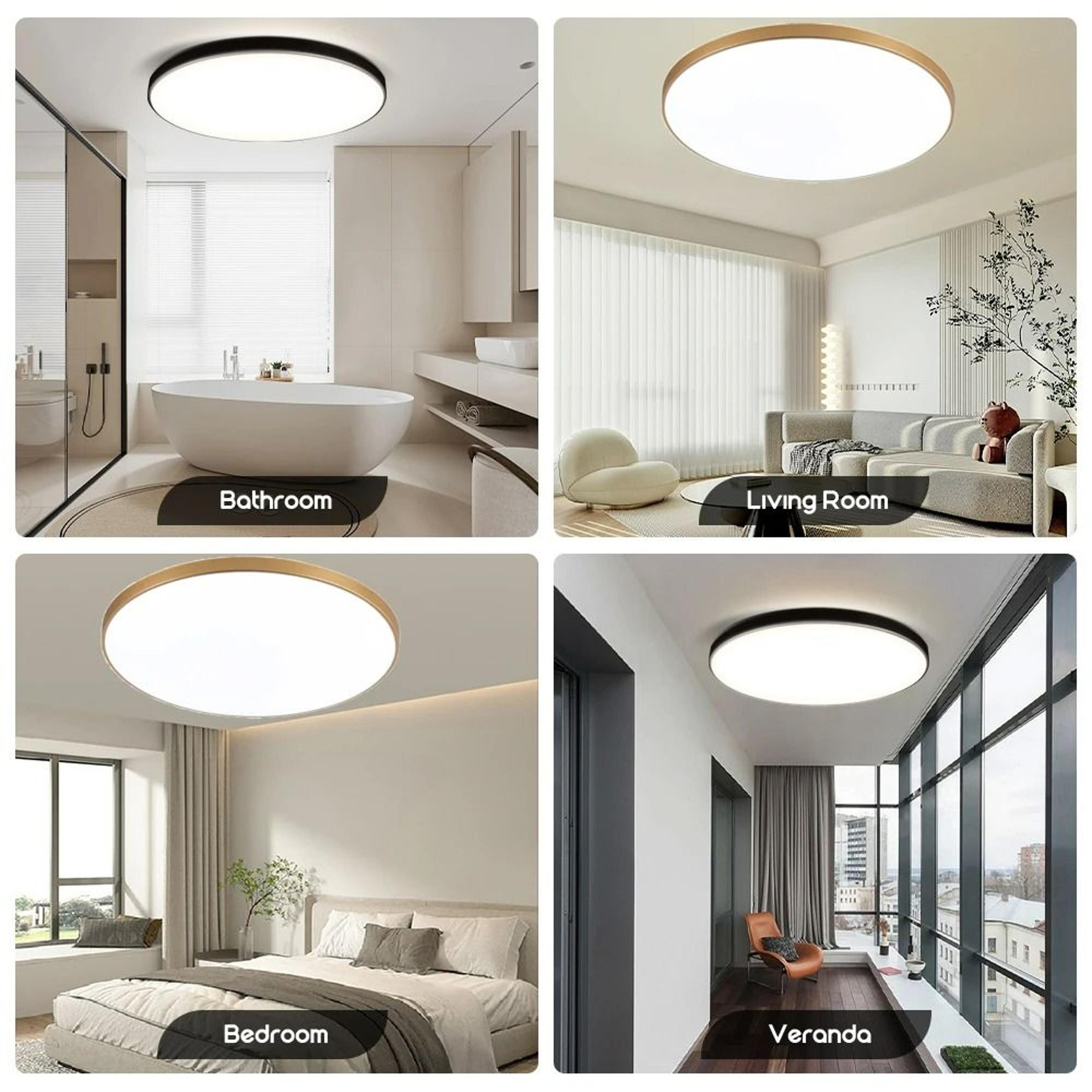 Modern LED Ceiling Lamp Chandelier Contemporary Panel Light For Living Room Bedroom  Kitchen 5