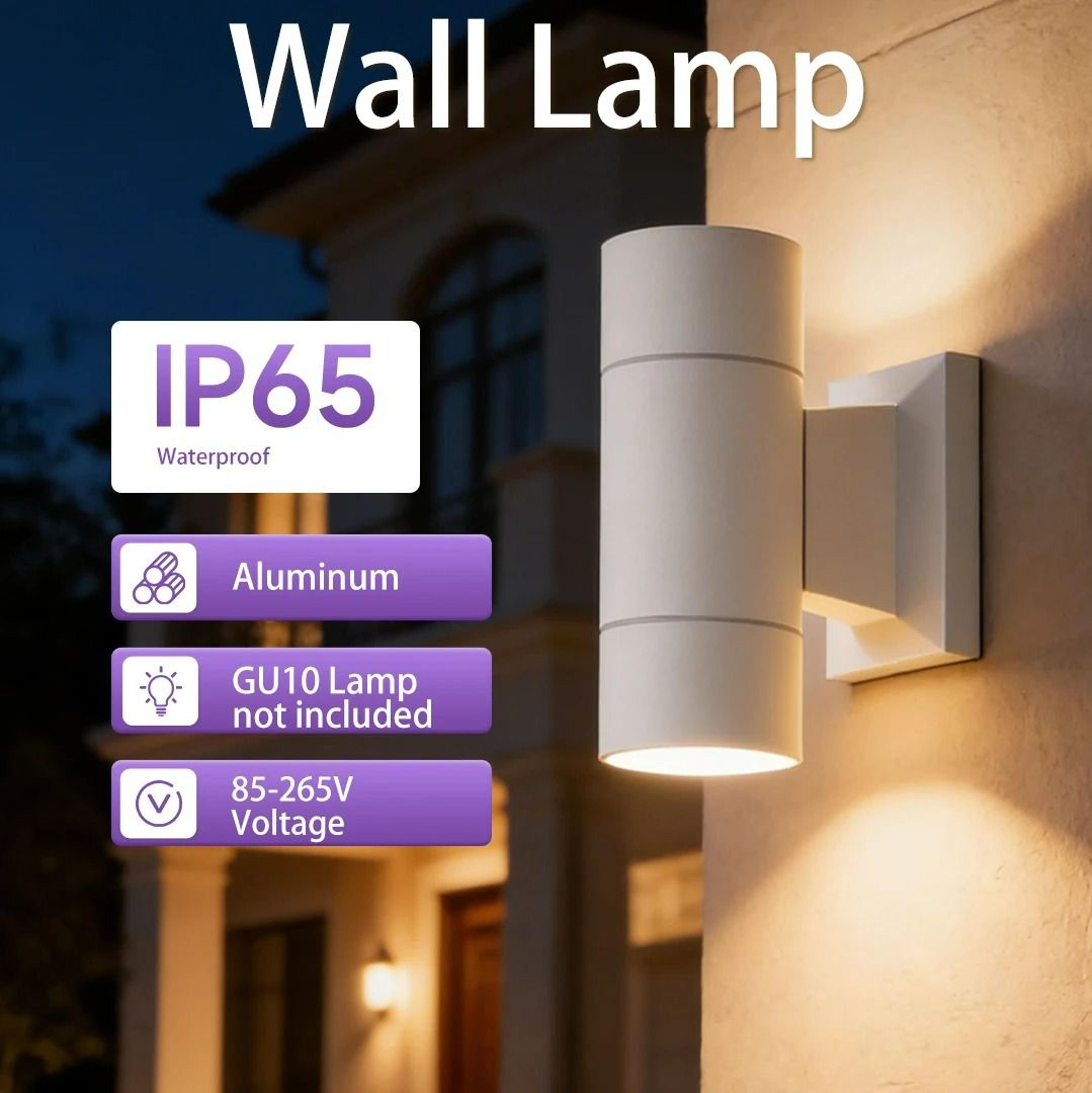 Outdoor Waterproof Wall Lamp Replaceable Bulb Exterior Sconce For Garden Porch  Backyard 2