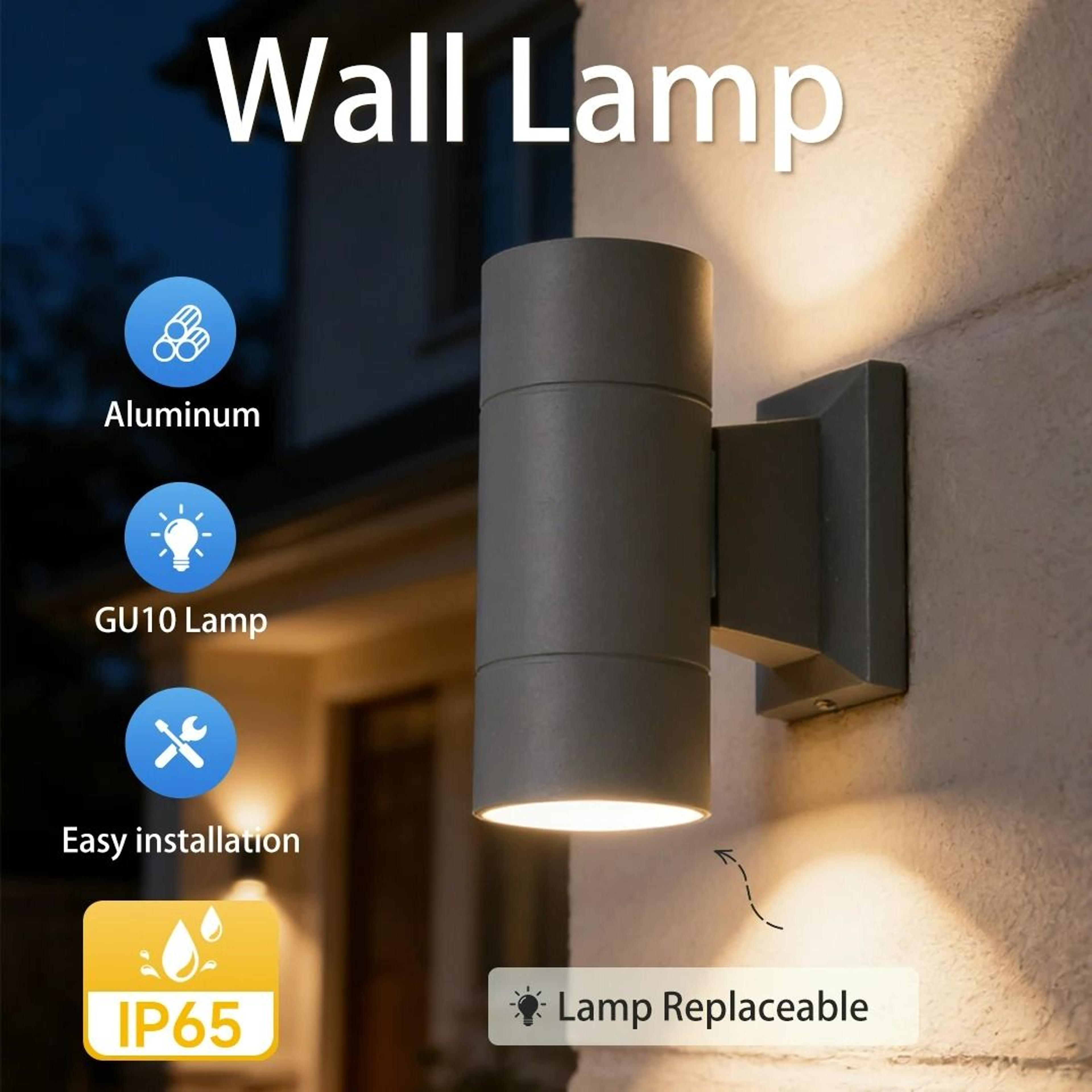 Outdoor Waterproof Wall Lamp Replaceable Bulb Exterior Sconce For Garden Porch  Backyard 3