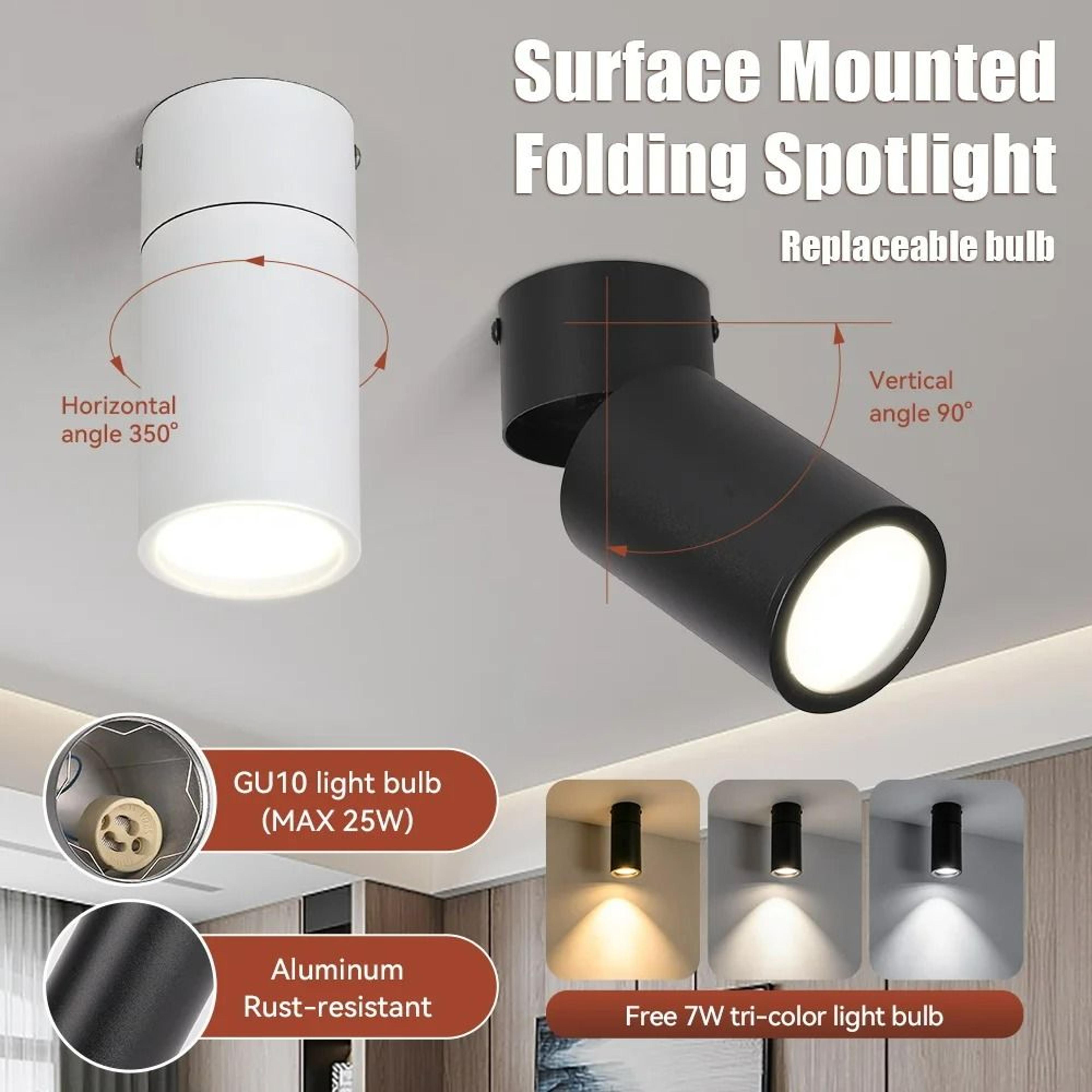 Modern Foldable SurfaceMounted LED Spotlight 1