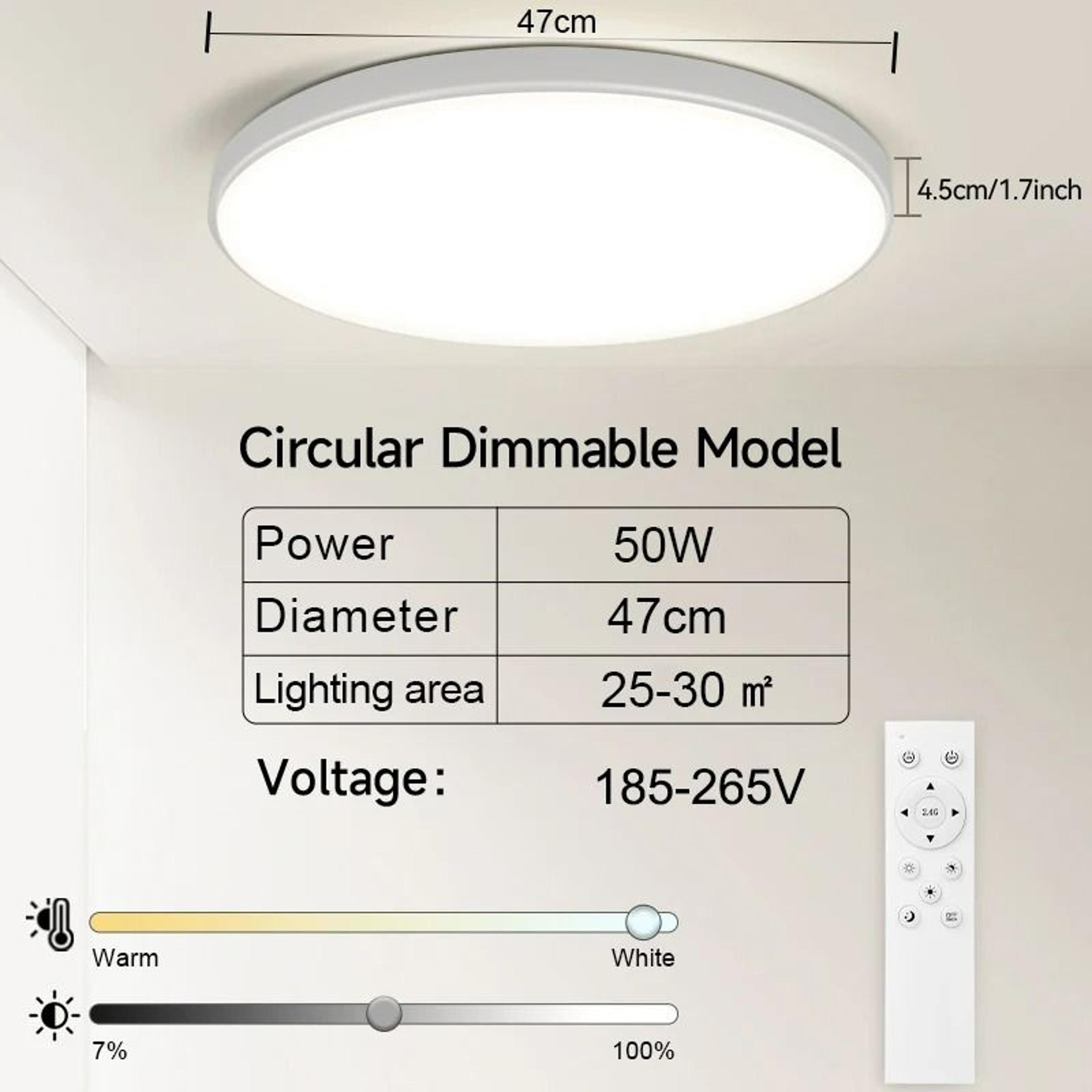 Smart Remote Control Dimmable LED Ceiling Light Fixture 11