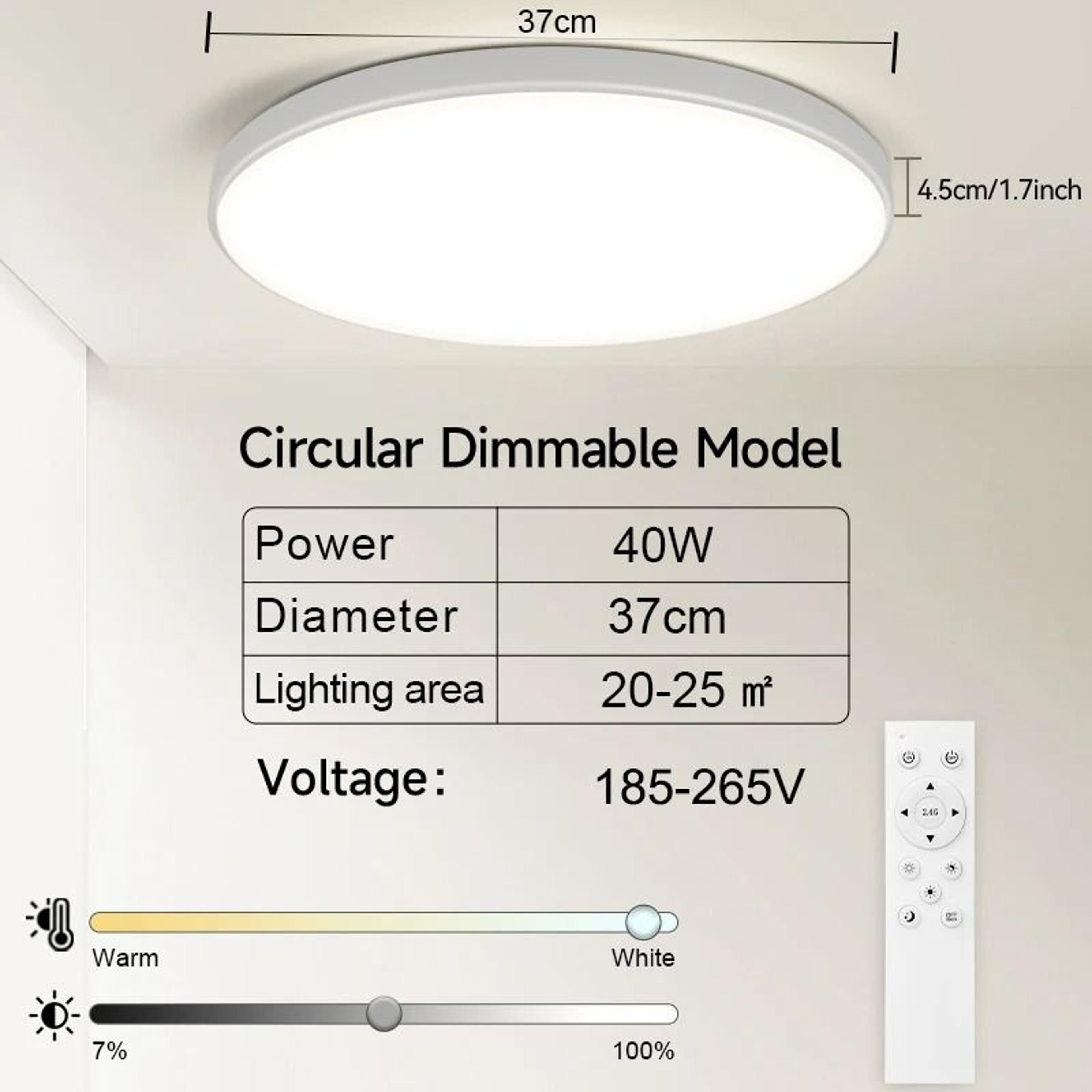 Smart Remote Control Dimmable LED Ceiling Light Fixture 18