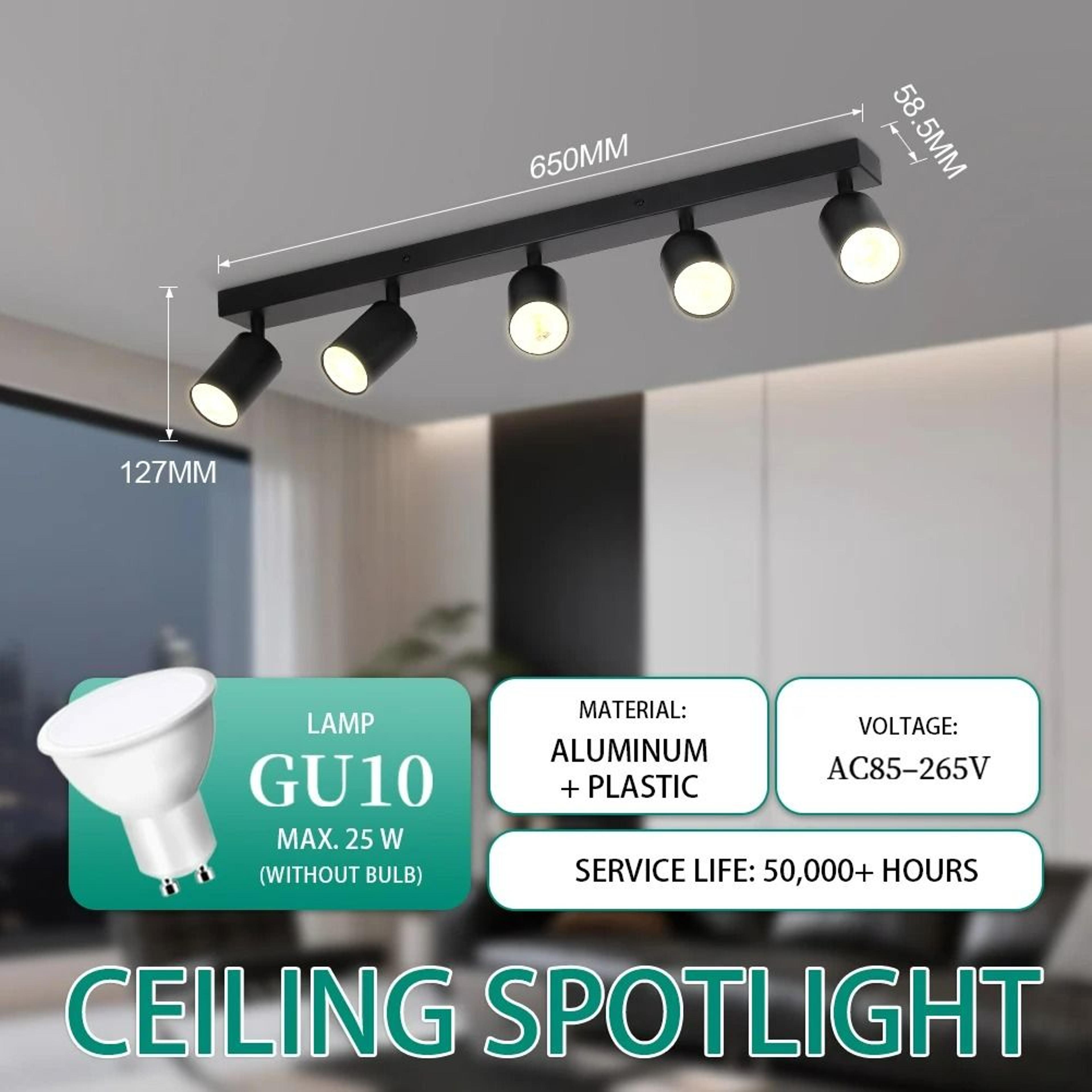 Modern Adjustable Linear Ceiling Spotlight Track Fixture Fixture Only 27