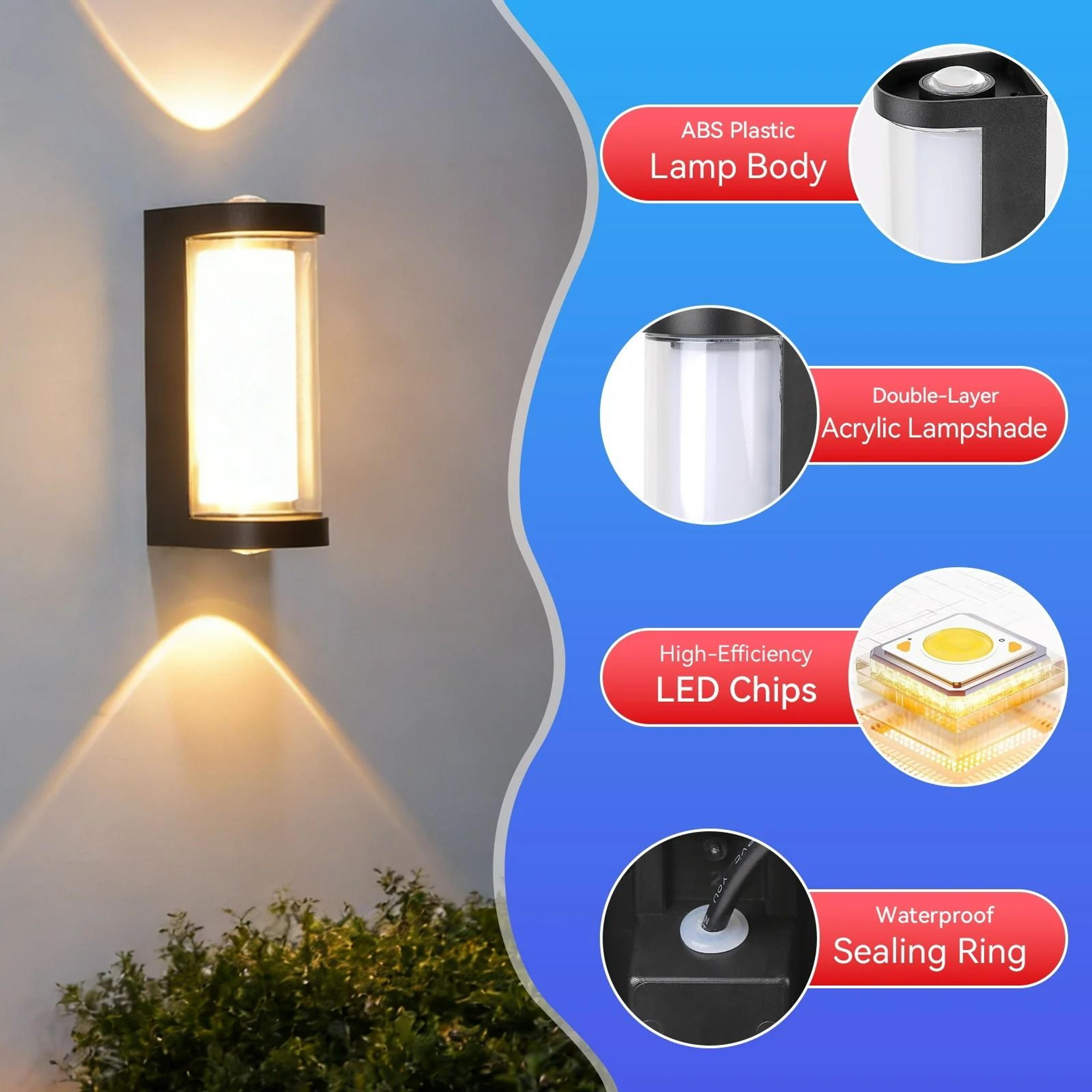Modern IP65 Waterproof LED Outdoor Sconce Wall Light 6