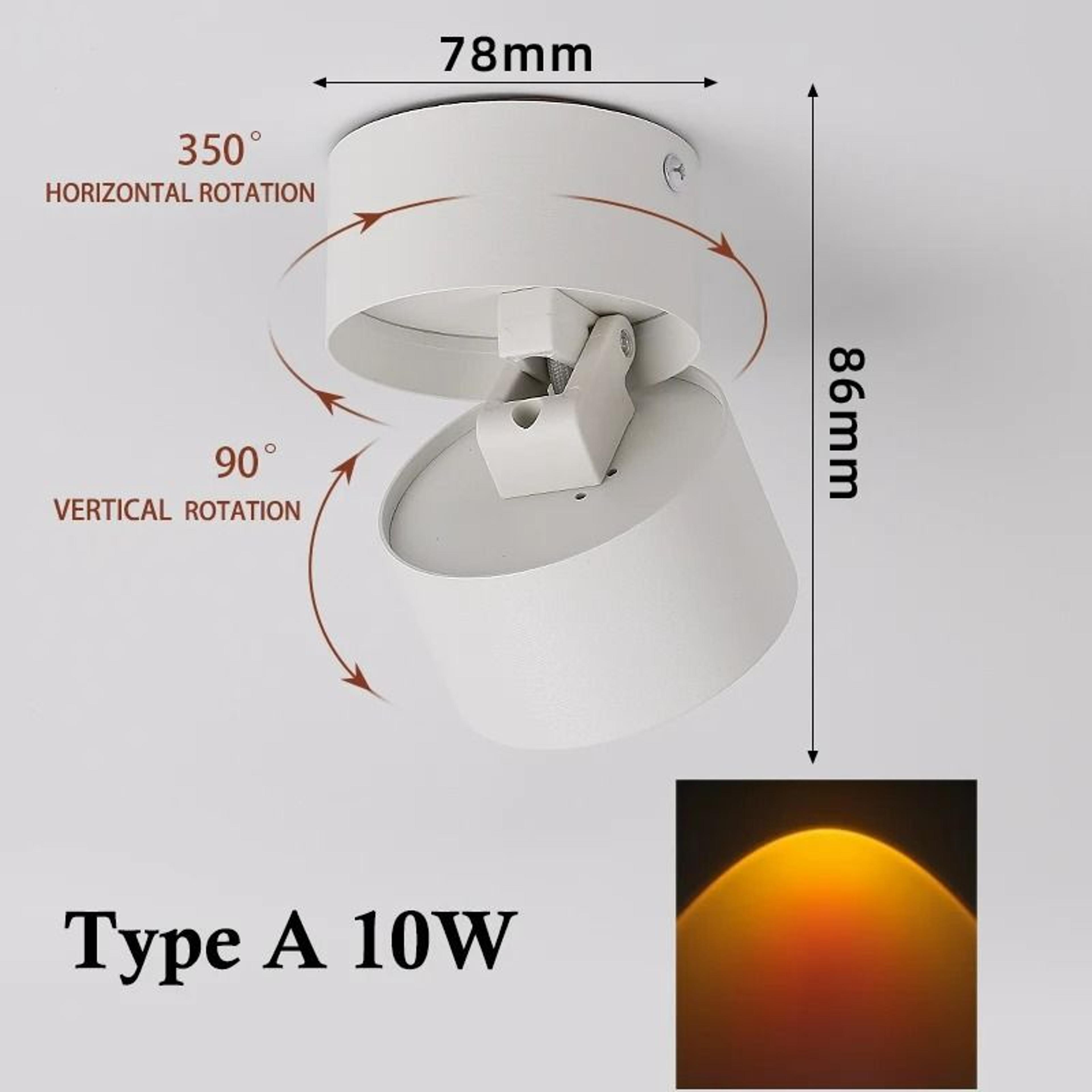 Ambient Sunset Projection LED Ceiling Spotlight 9