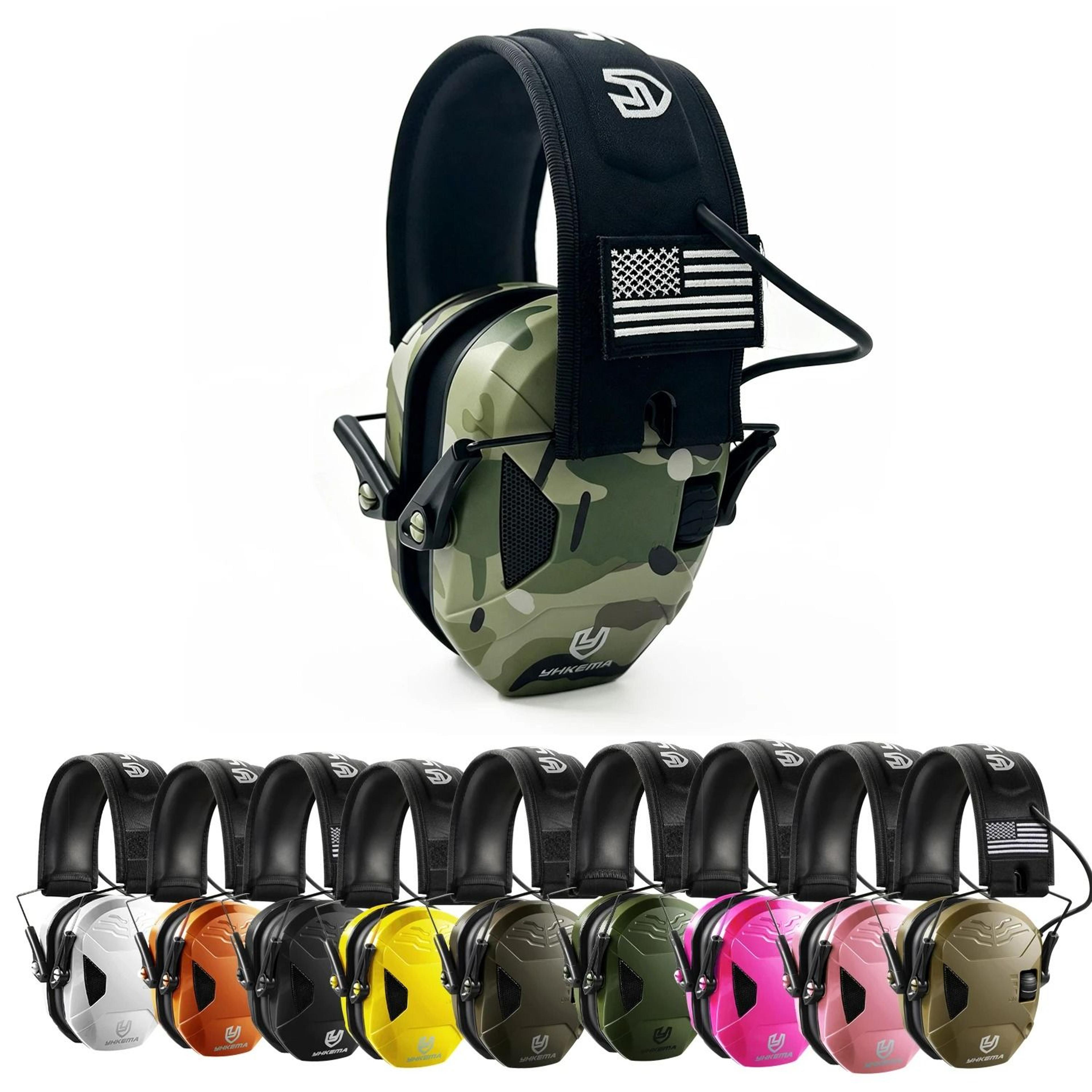 tactical active noise reduction electronic shooting & hunting earmuffs