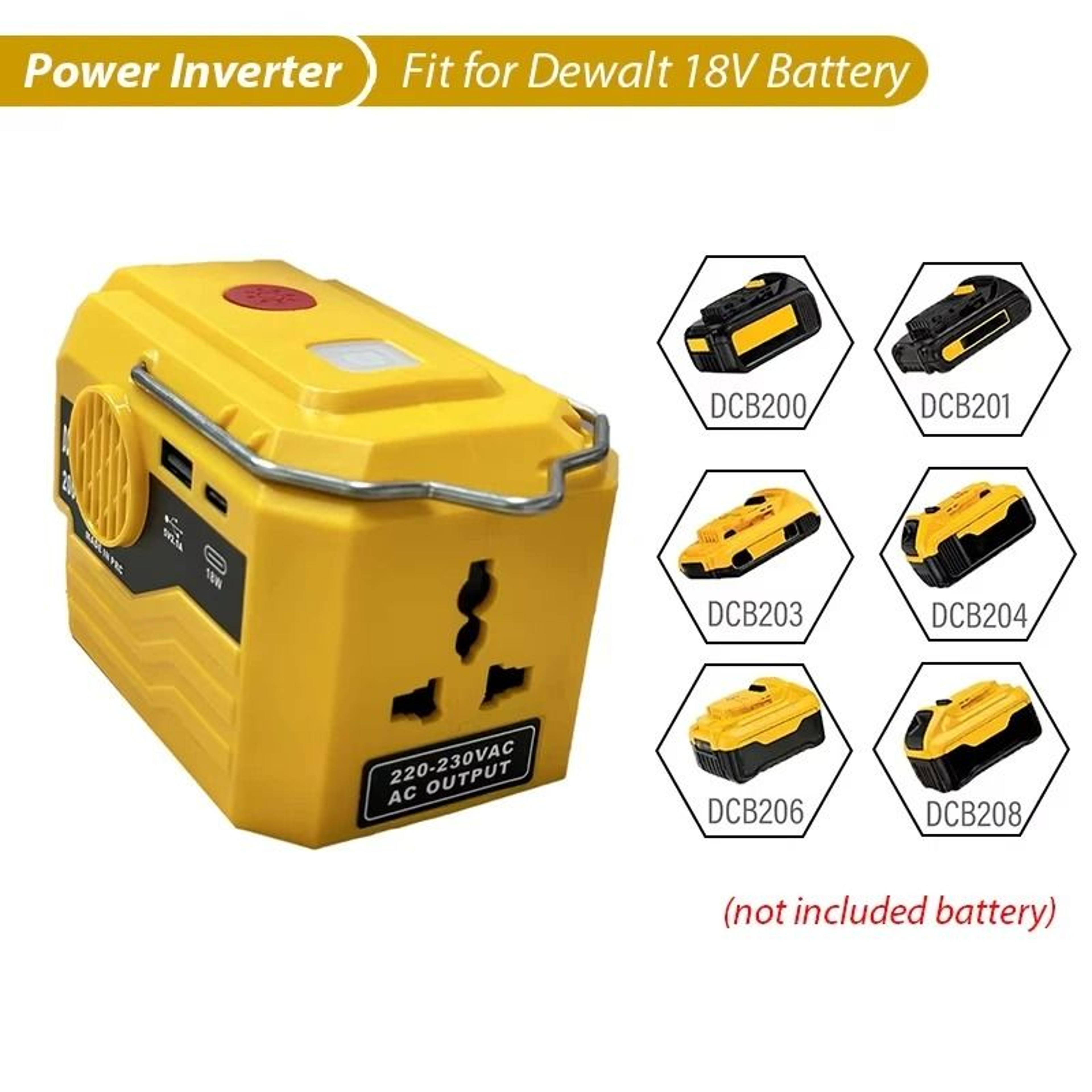 Portable 200W Power Inverter  MultiPort Generator For 18V20V Lithium Batteries 1