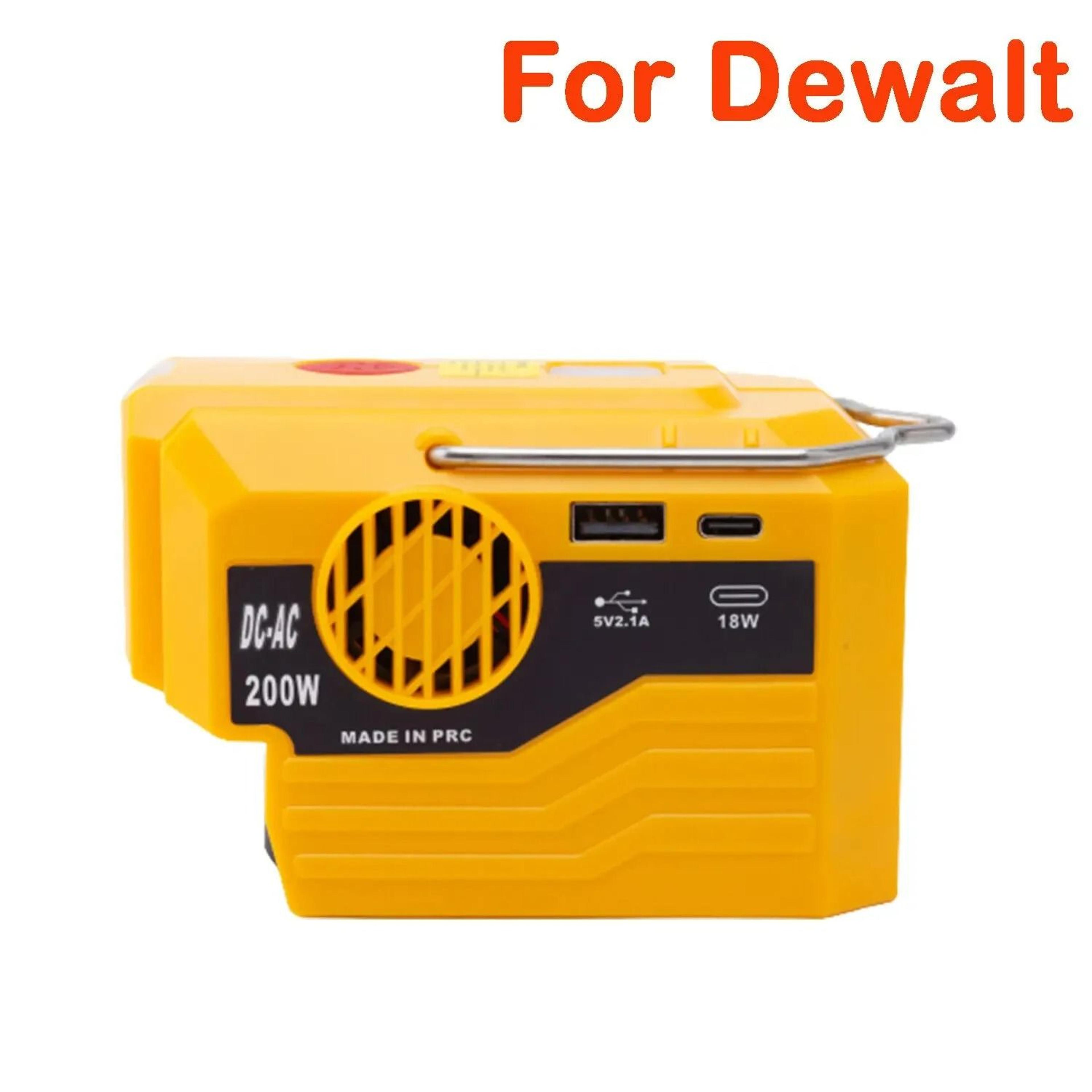 Portable 200W Power Inverter  MultiPort Generator For 18V20V Lithium Batteries 7