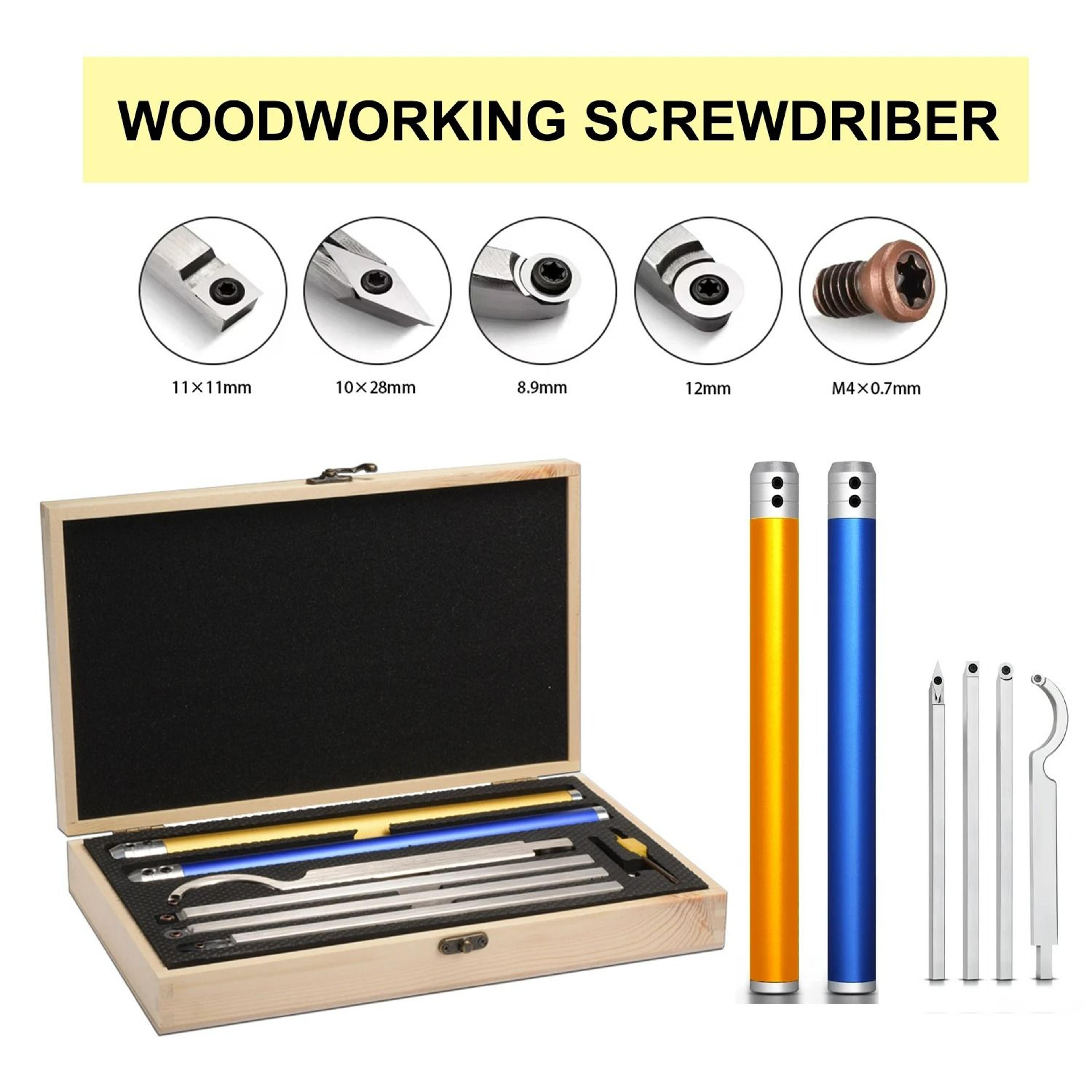 6in1 Indexable Carbide Woodturning Chisel Tool Set For Lathe Work 1