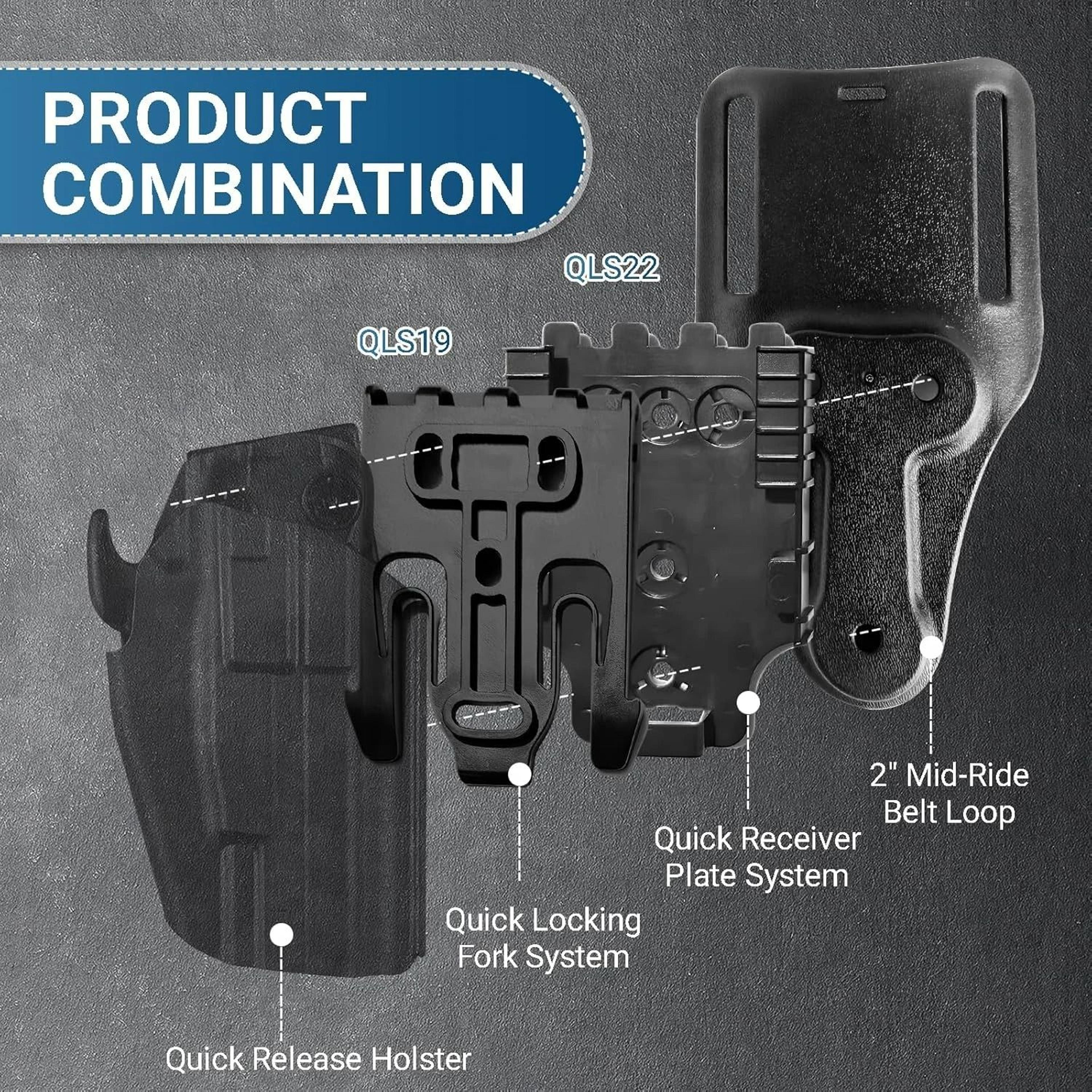 Tactical Drop Leg Pistol Holster Platform  LowRide Thigh Rig Adapter 4
