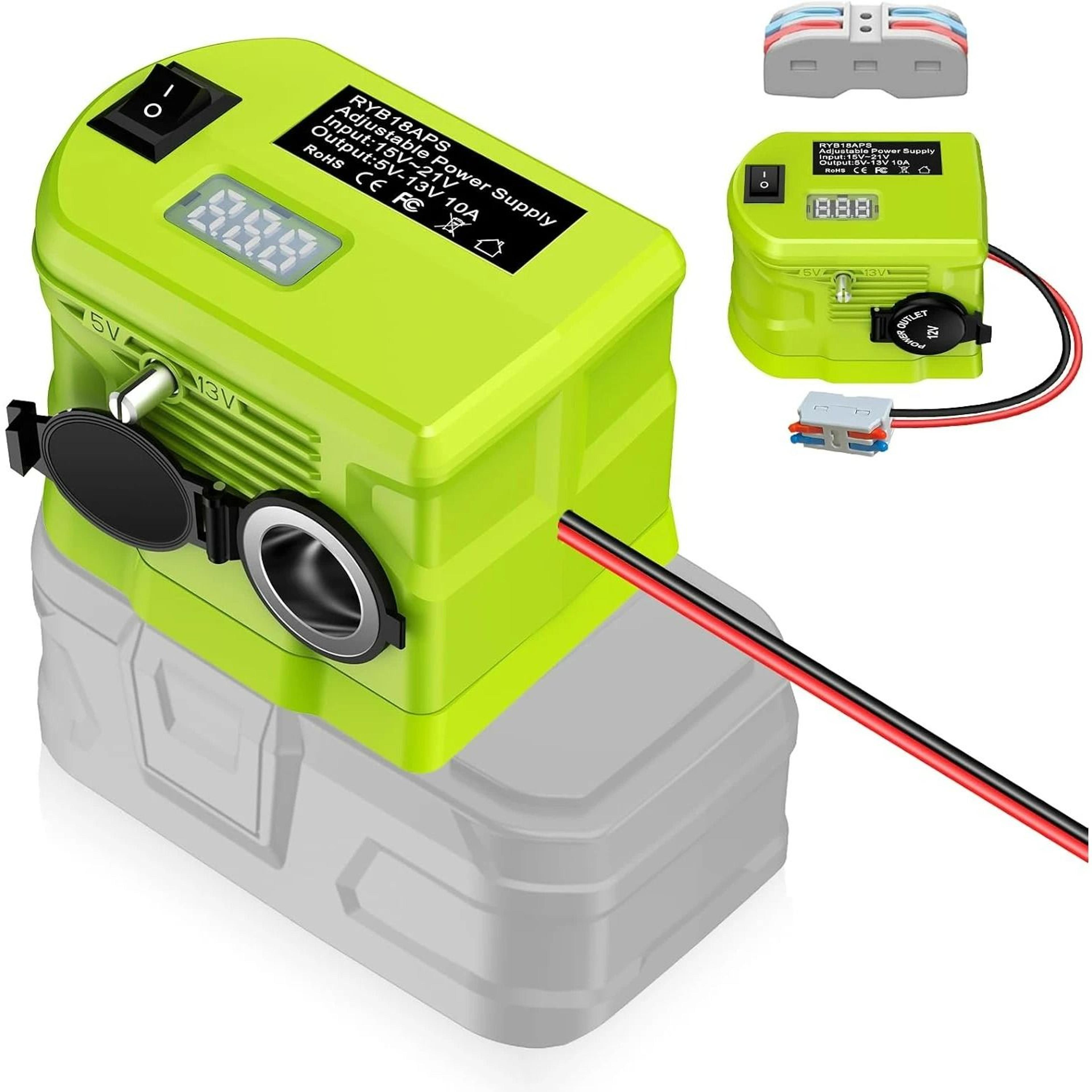 dc 18v to dc 12v step-down voltage converter for 18v lithium batteries