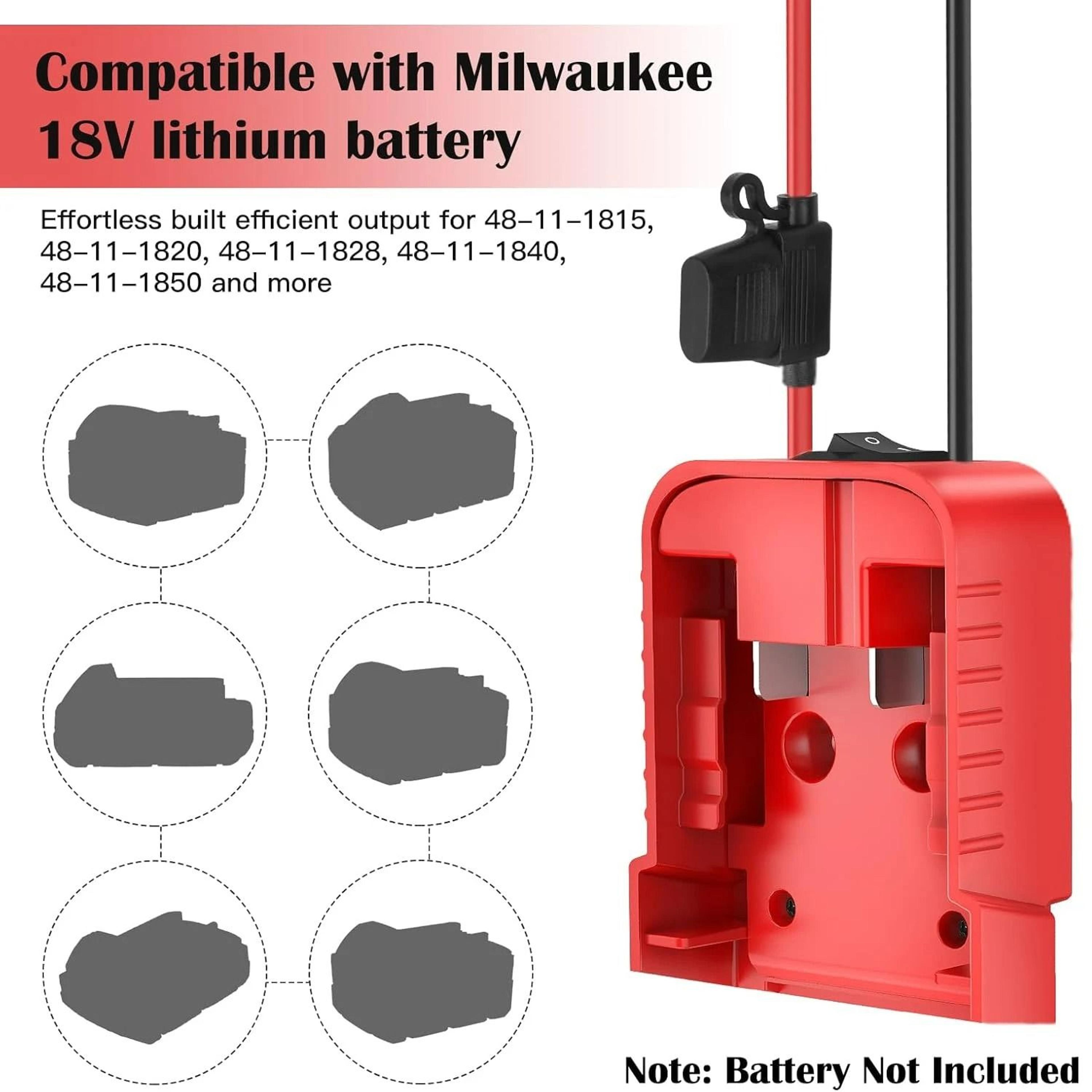 Power Wheel Battery Conversion Kit For 18V Lithium Batteries With Switch Fuse  Wire Terminals 2