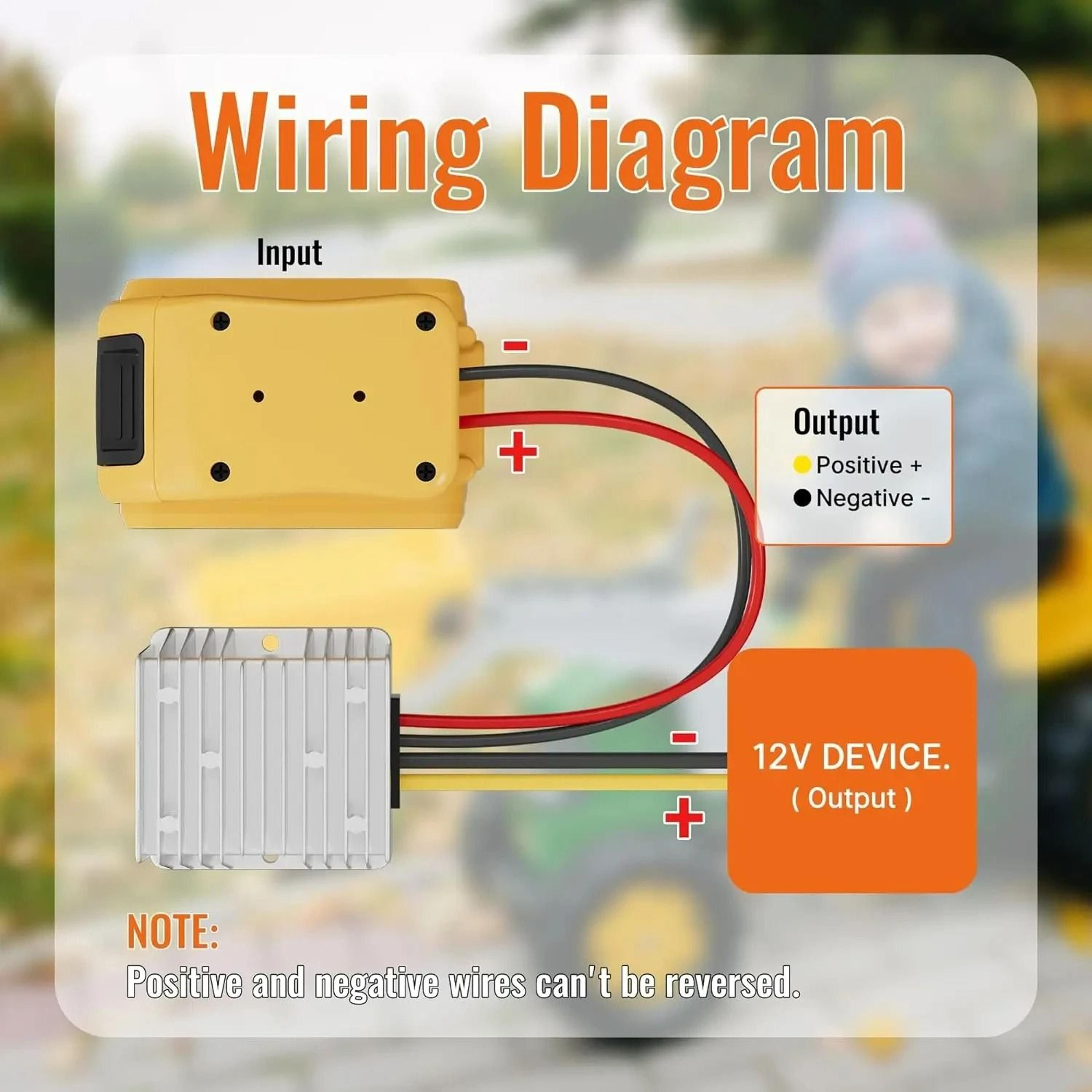 DC 20V To DC 12V 240W HeavyDuty StepDown Voltage Regulator Converter For 18V20V Lithium Batteries 6