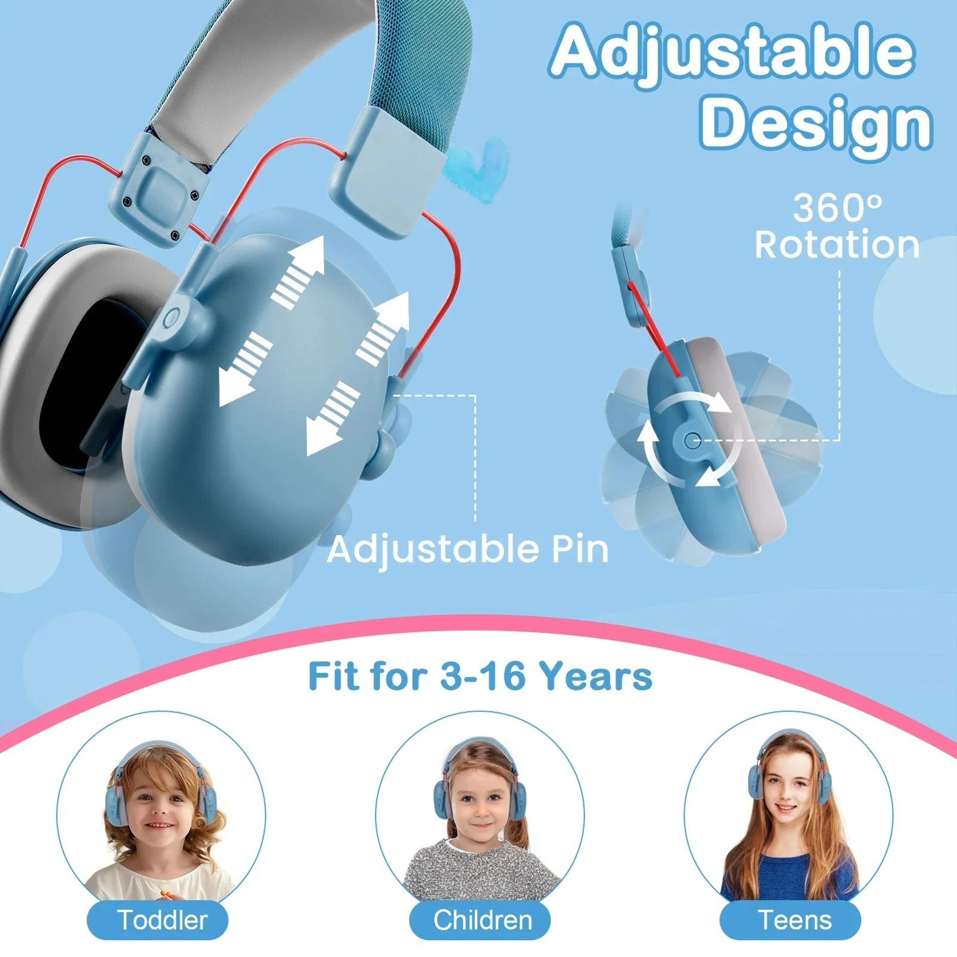 Kids NoiseCanceling Hearing Protection Earmuffs  Sensory Ear Defenders For Children 5