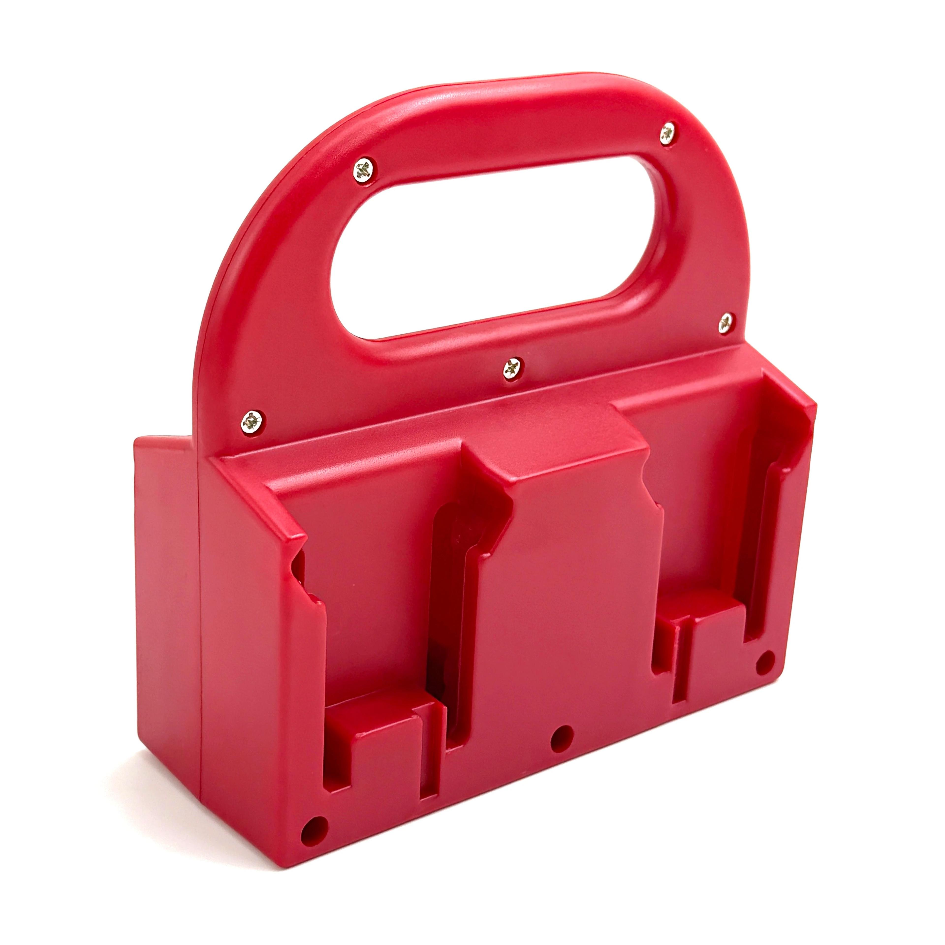 heavy-duty wall & toolbox battery mount dock holders for 18v lithium power tool batteries