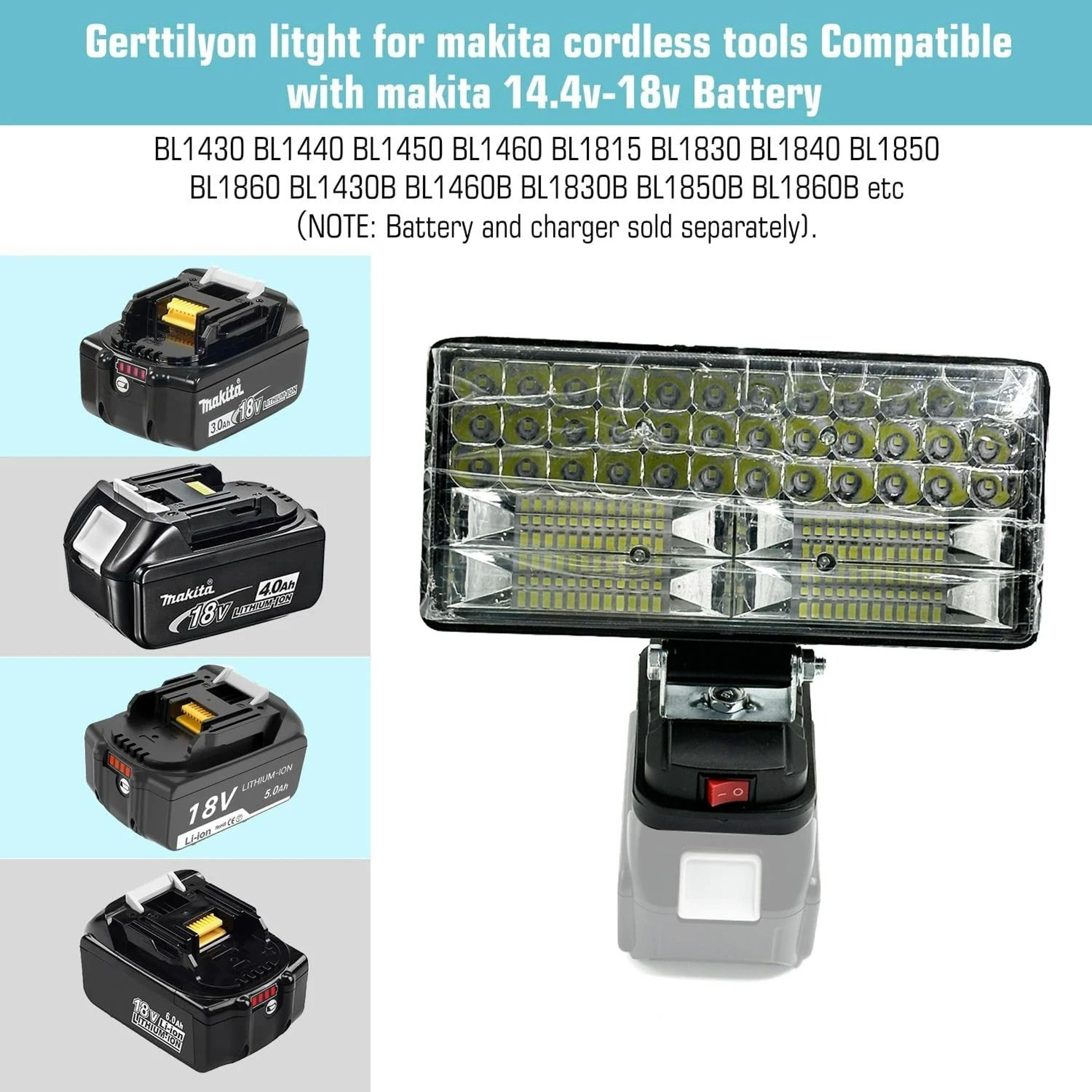 8Inch HighOutput Cordless LED Work Light  Emergency Flood Lamp For 18V Lithium Batteries 4